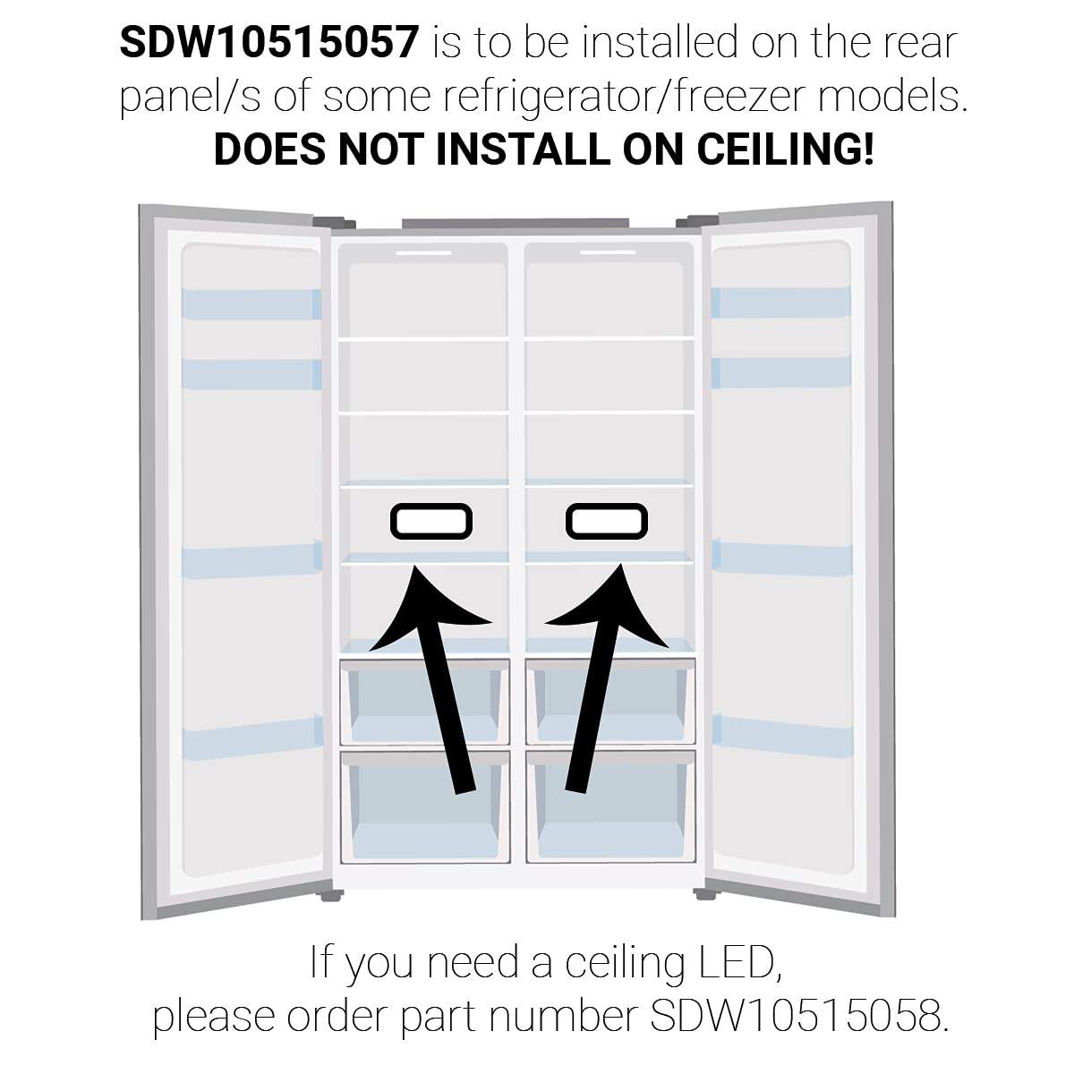 SDW10515057 w10515057-wpw10515057-refrigerator-rear-panel-led-module view 21