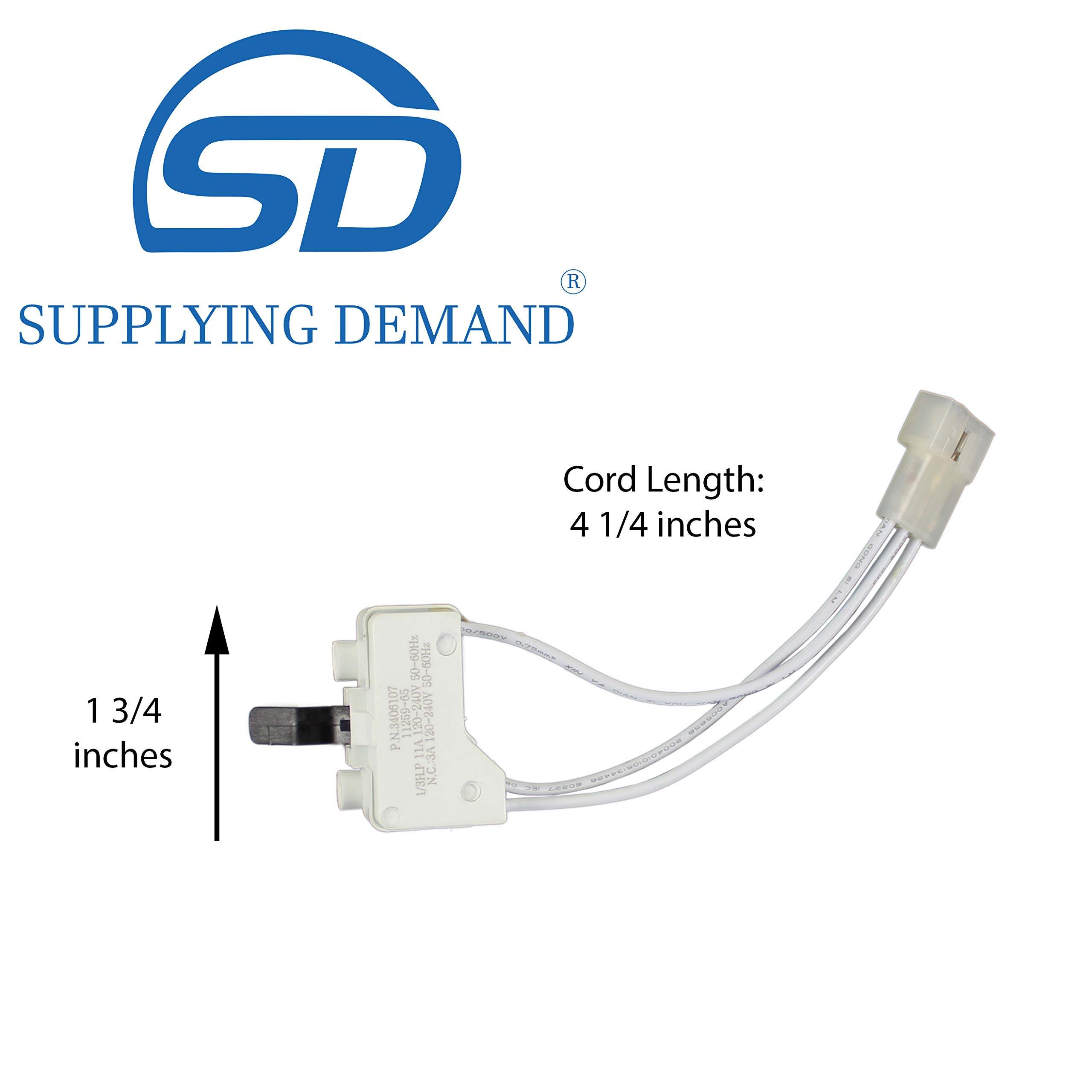 SD3406107X5 3406107x5-3406107-dryer-door-switch-set view 11