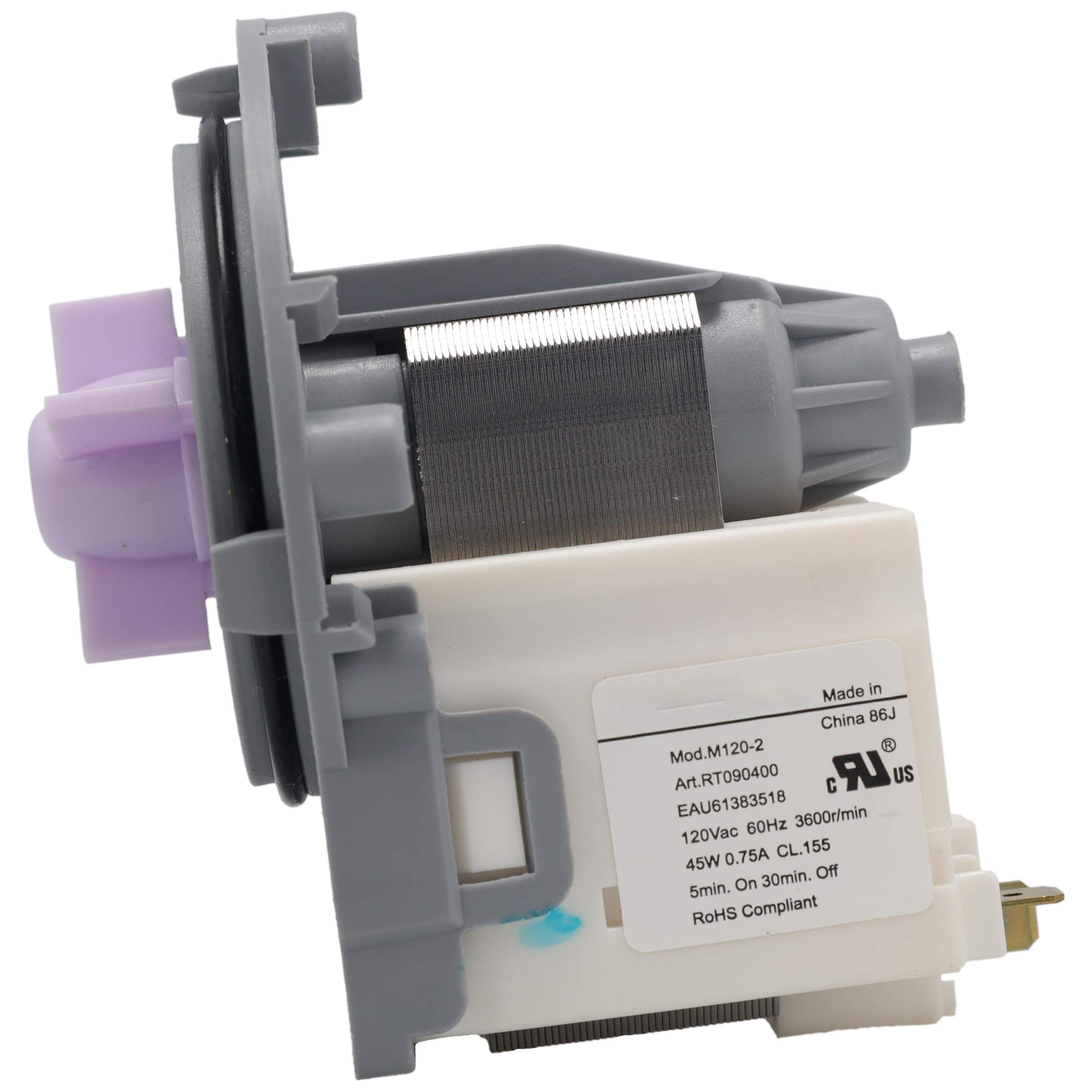 SDEAU61383518 eau61383518-4681ea2002h-washer-drain-pump-motor-only view 31