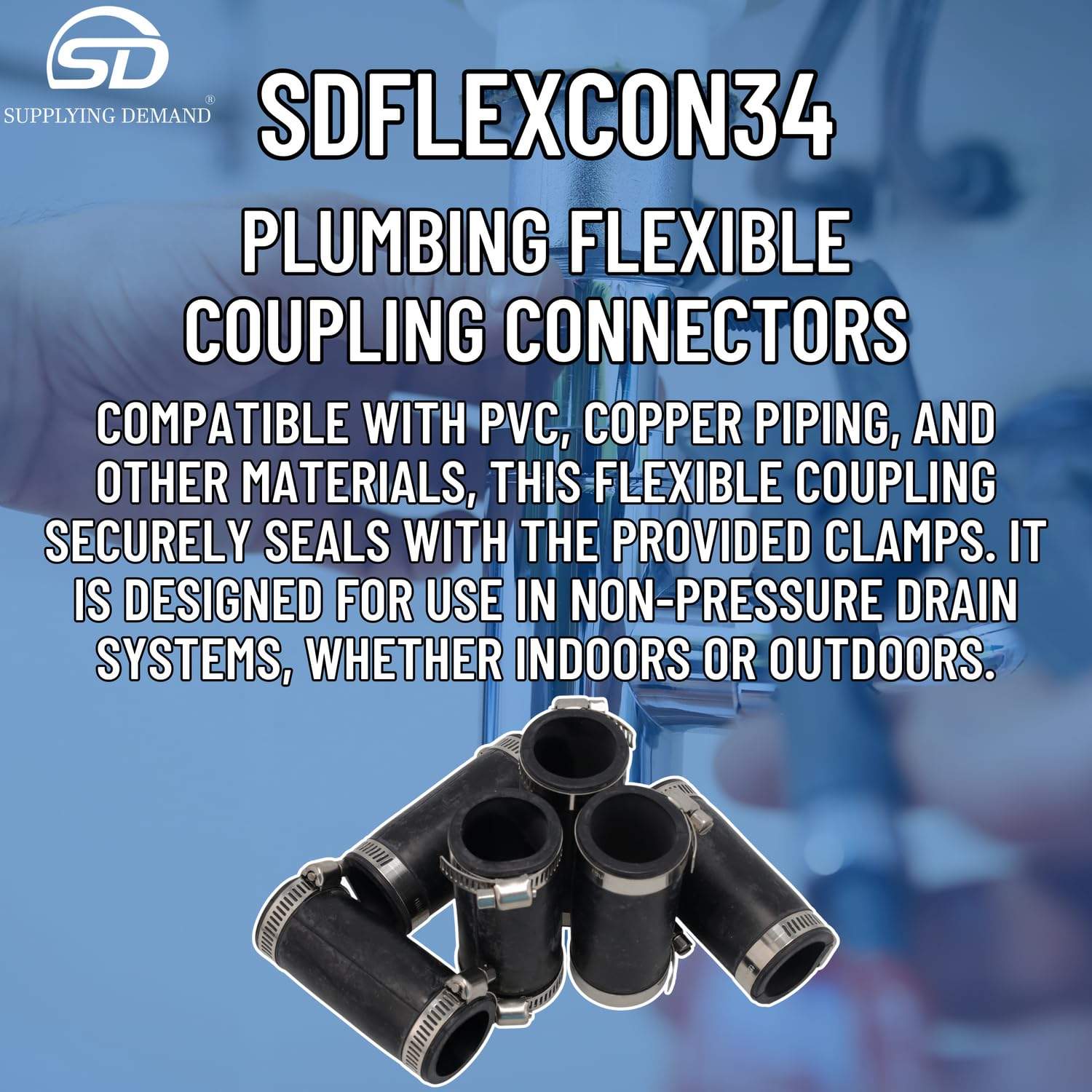 SDFLEXCON34-6 flexcon34-6-hvac-plumbing-flexible-coupling view 81