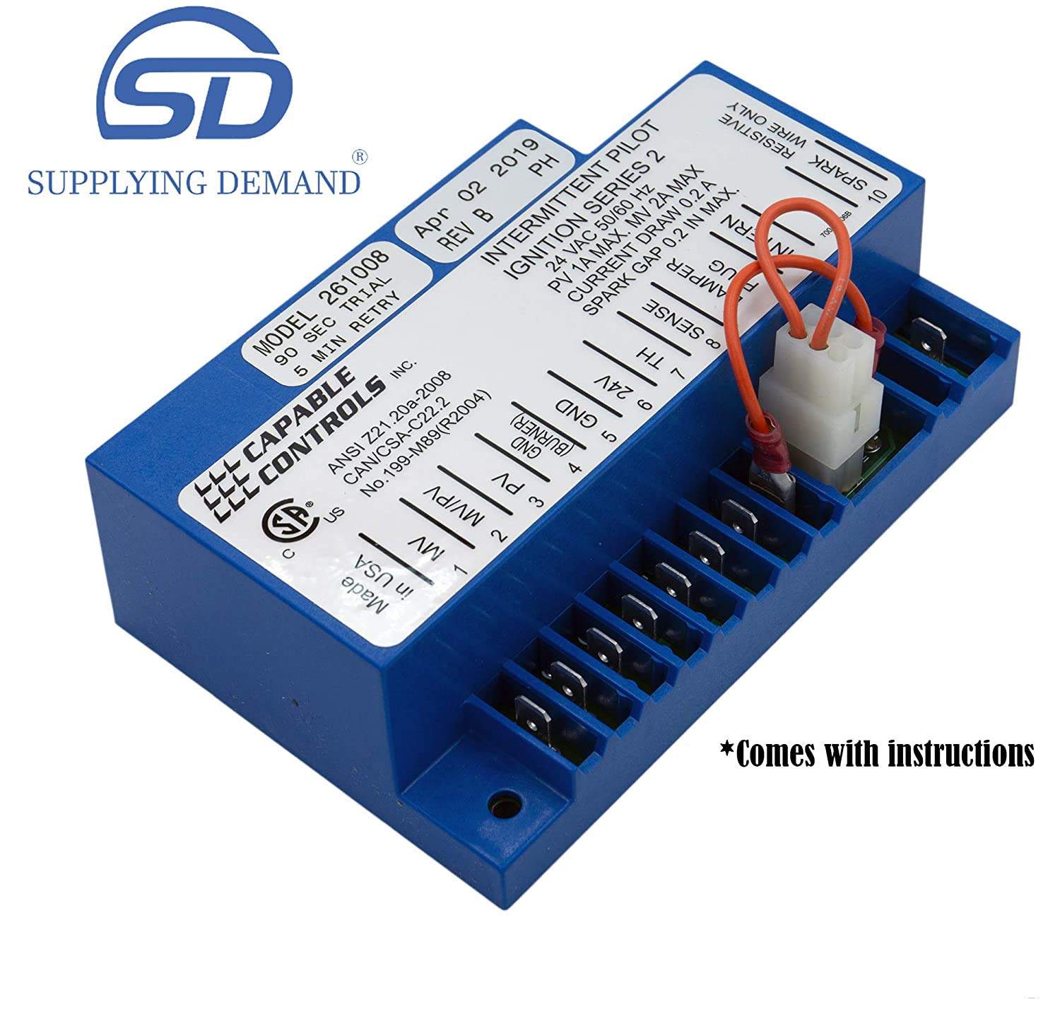 SDS8610U1003 s8610u1003-1003-furnace-pilot-ignition-control-module view 21