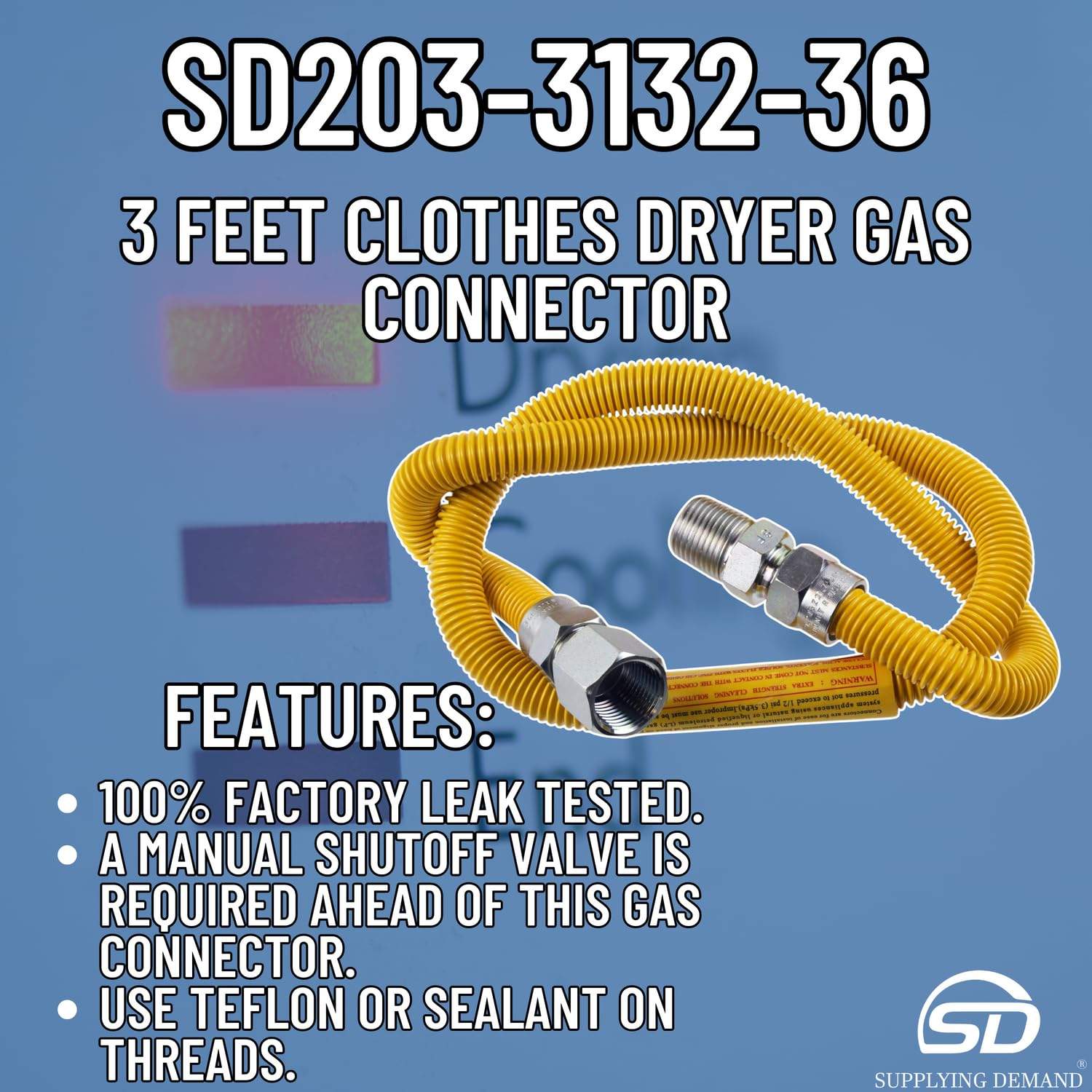 SD203-3132-36 203-3132-36-dryer-gas-connector view 21