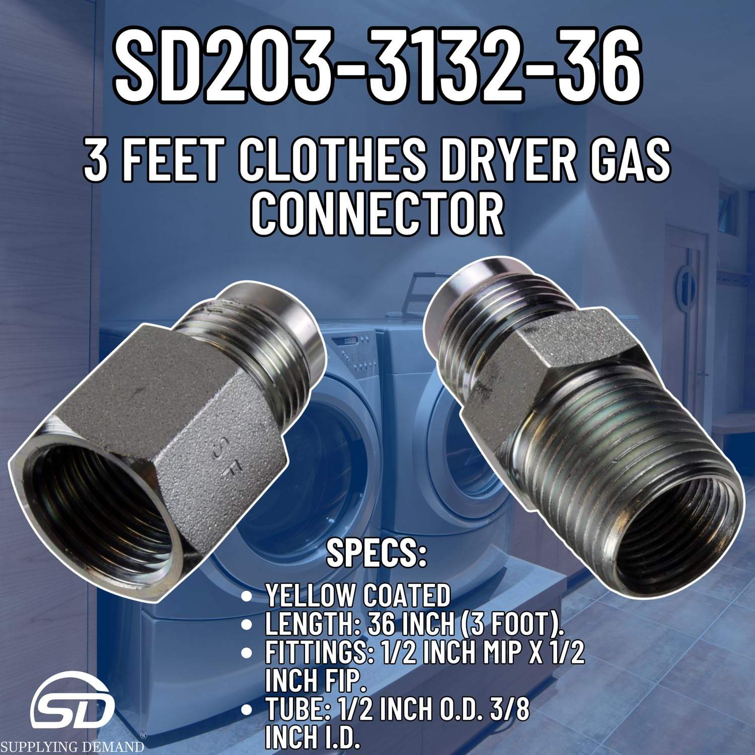 SD203-3132-36 203-3132-36-dryer-gas-connector view 51