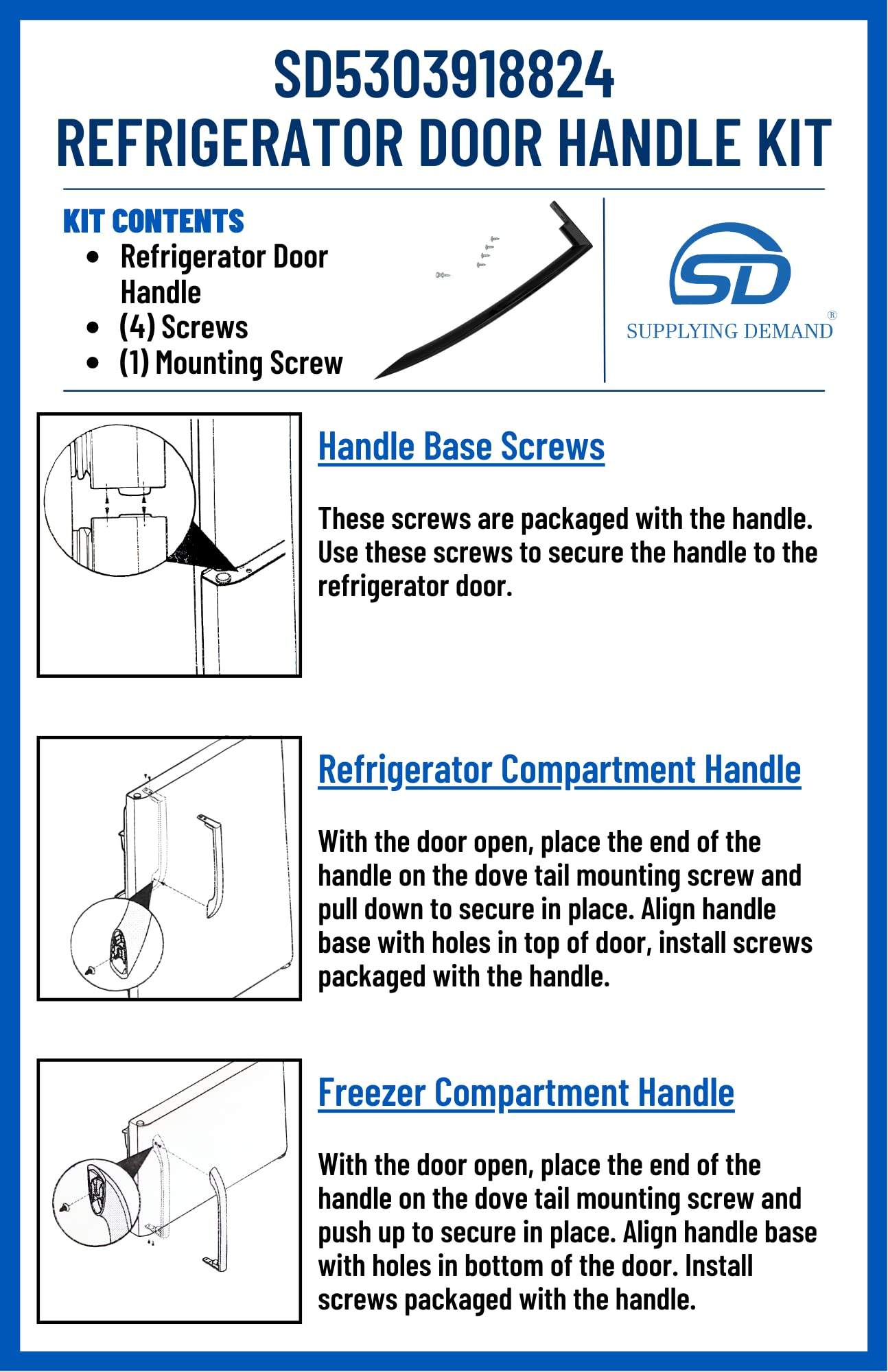 SD5303918824 5303918824-5304511148-refrigerator-black-door-handle-replacement-kit view 41