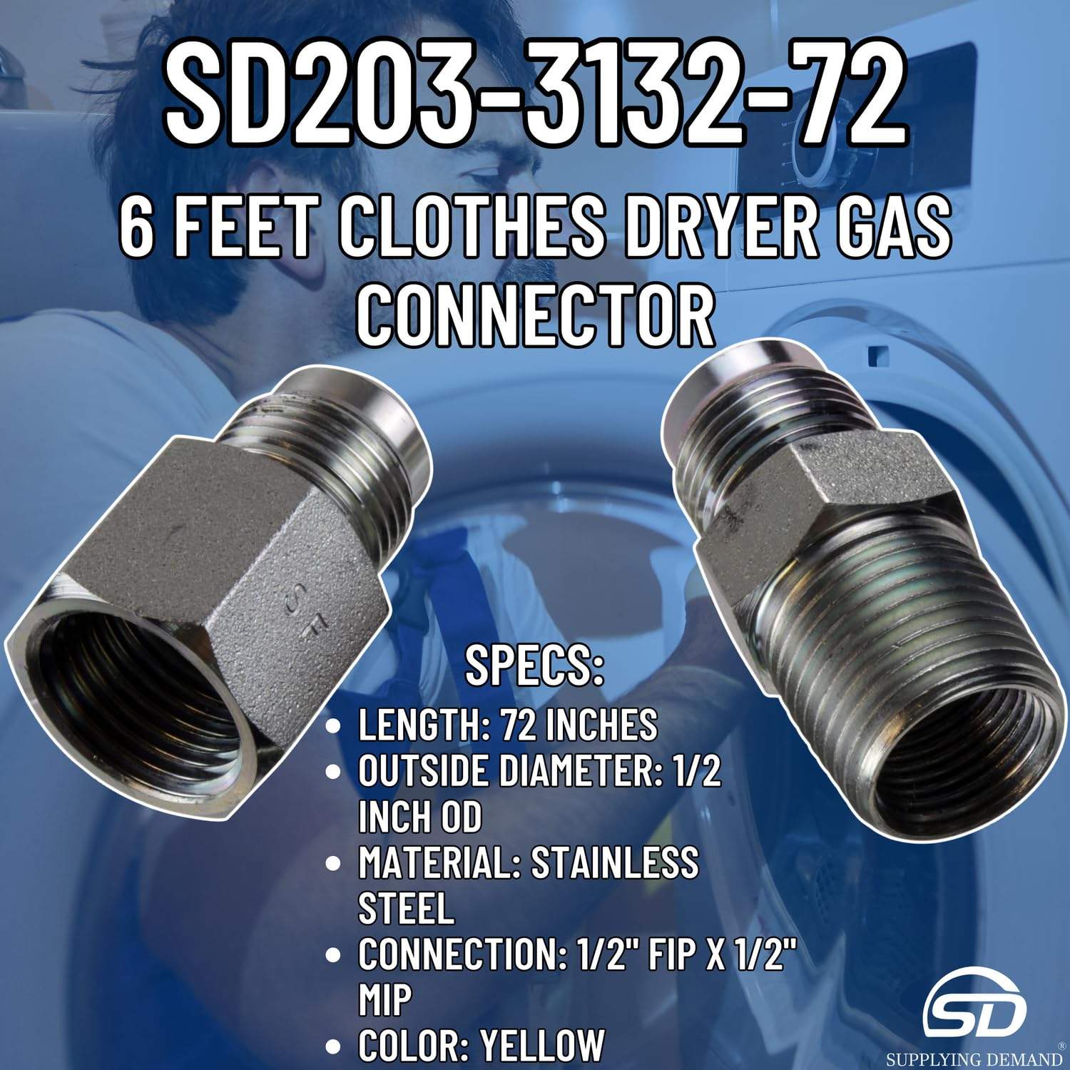 SD203-3132-72 203-3132-72-dryer-gas-connector view 31