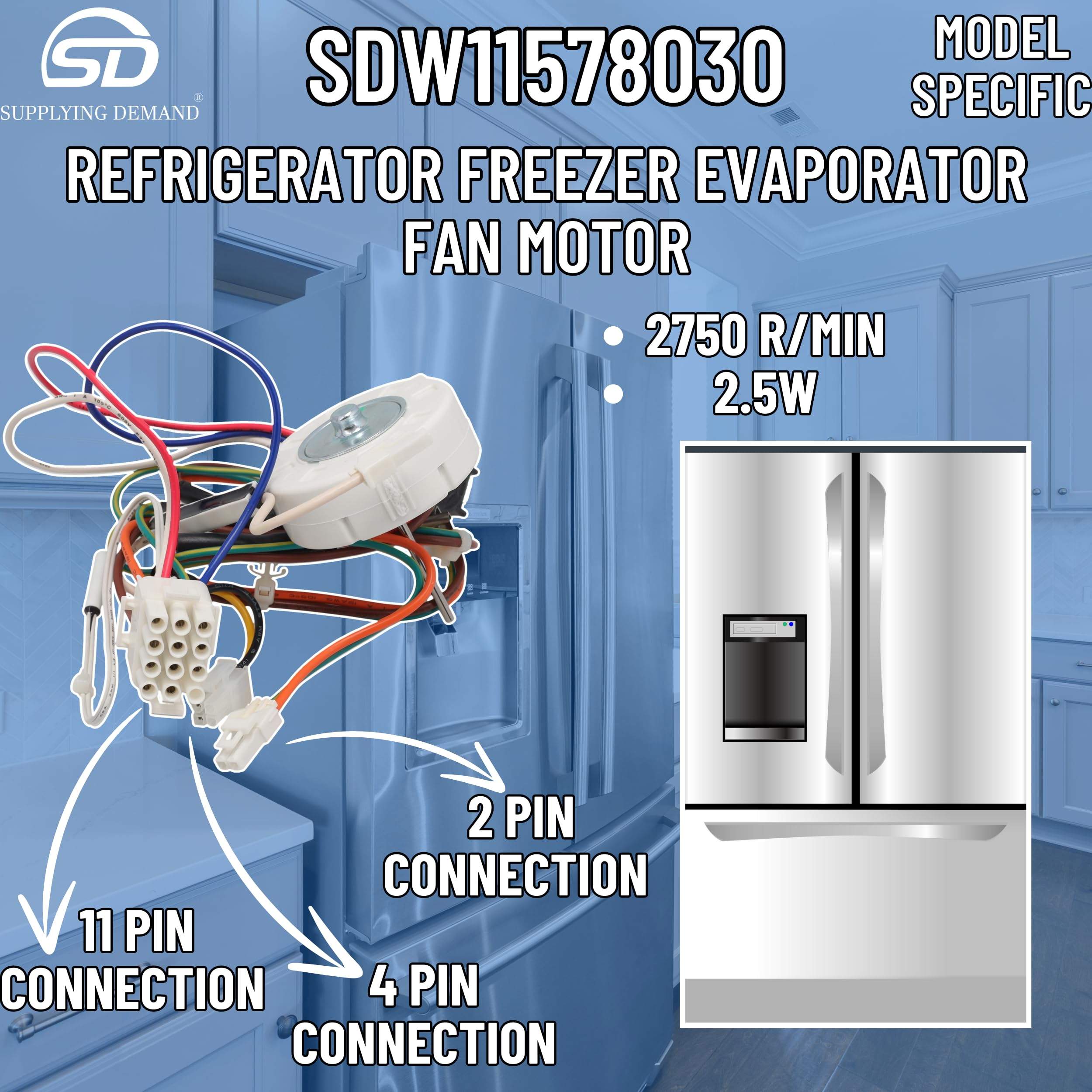 SDW11578030 w11578030-ap7186685-refrigerator-freezer-evaporator-fan-motor view 71