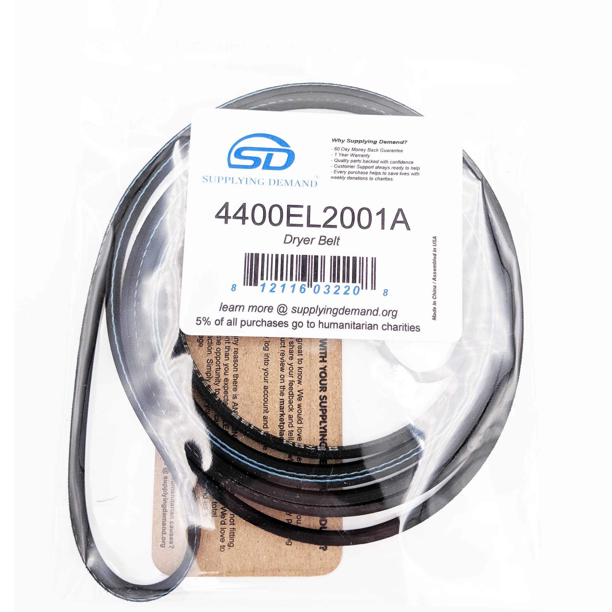 SD4400EL2001A-FBA 4400el2001a-4400el2001f-dryer-drive-belt view 21