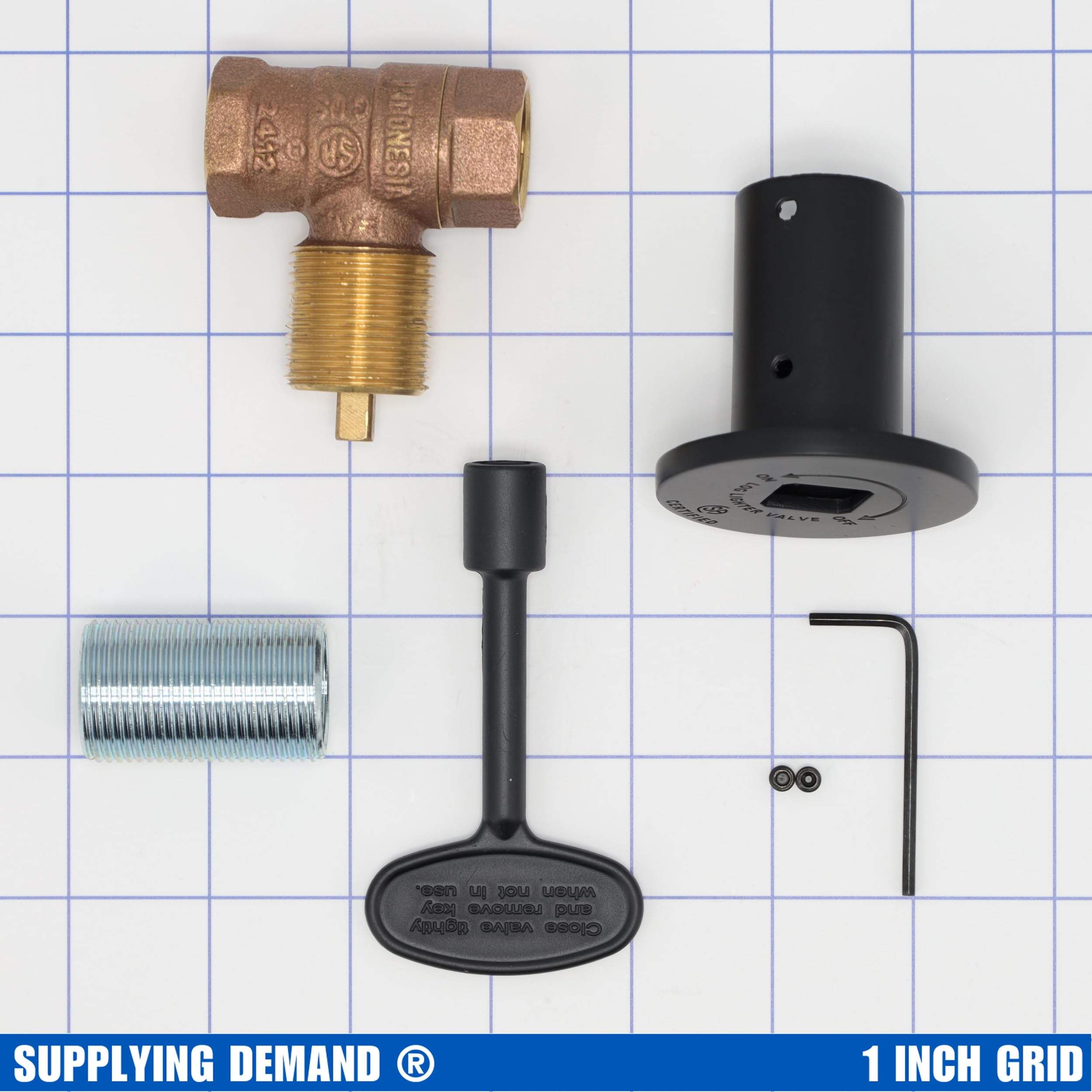 SDBVL-2SK-BP bvl-2sk-bp-npt-straight-log-lighter-valve-cover-key view 11