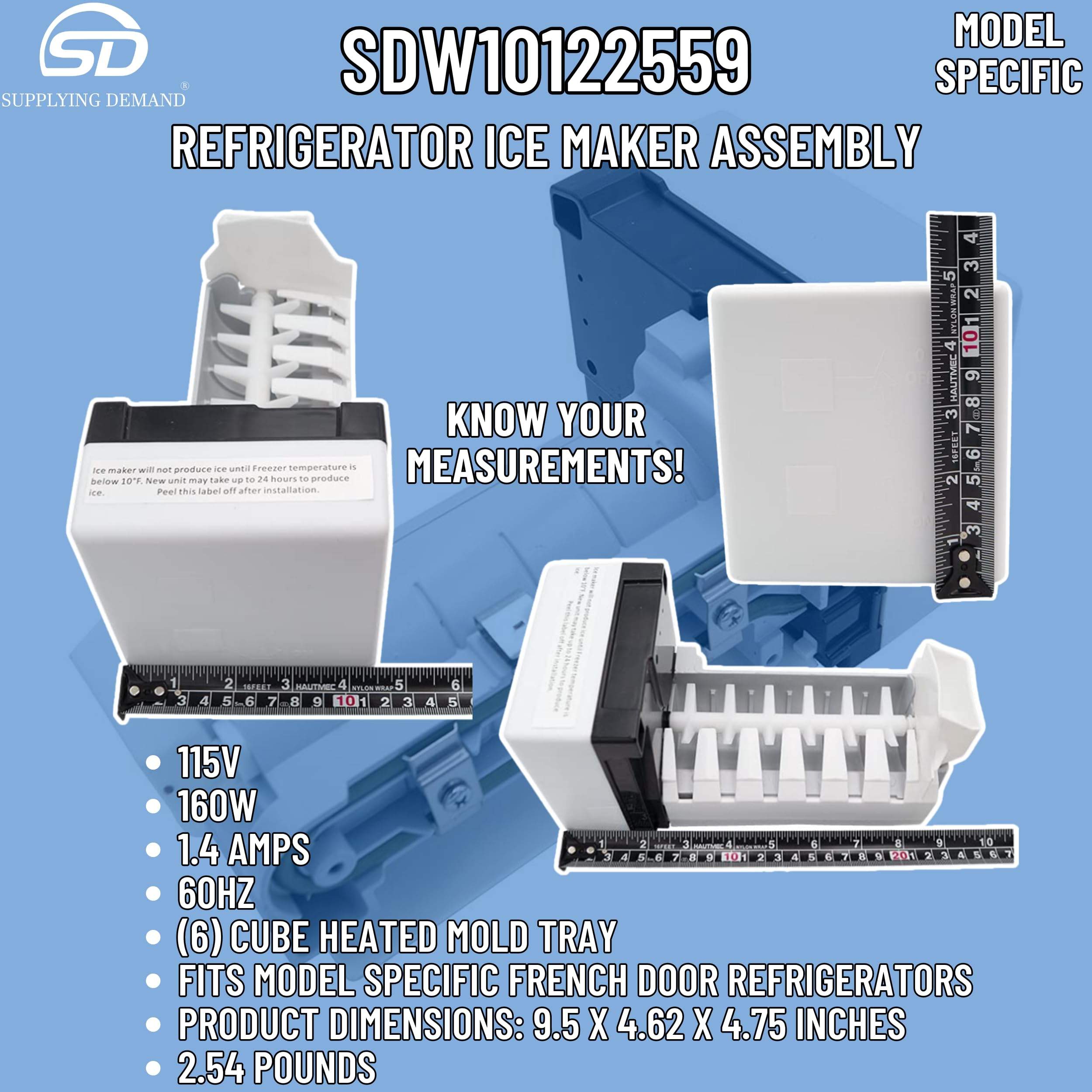 SDW10122559 w10122559-4440694-refrigerator-ice-maker-assembly view 31