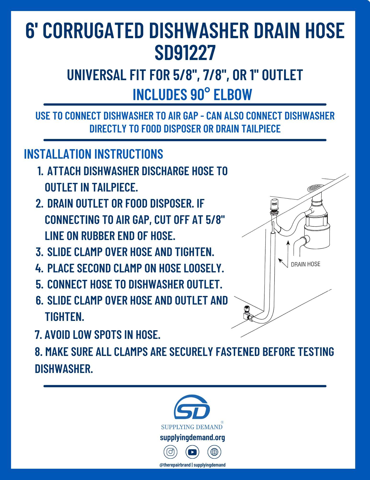 SD91227 91227-dishwasher-discharge-hose view 41