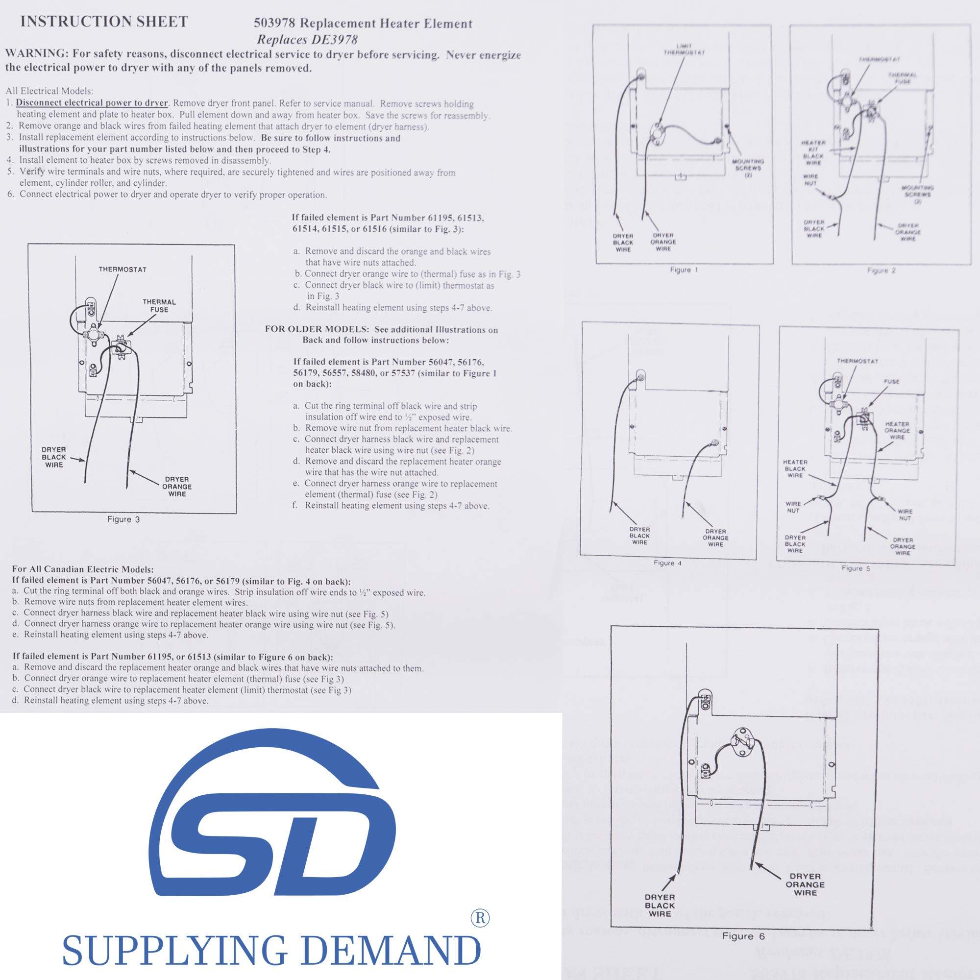 SD503978 503978-61927-dryer-heating-element-assembly view 61