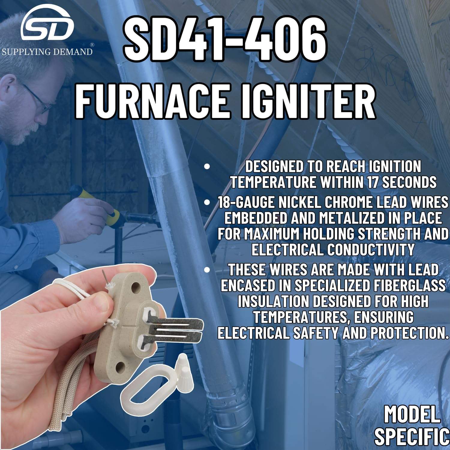 SD41-406 41-406-tjig406-hvac-furnace-igniter view 81