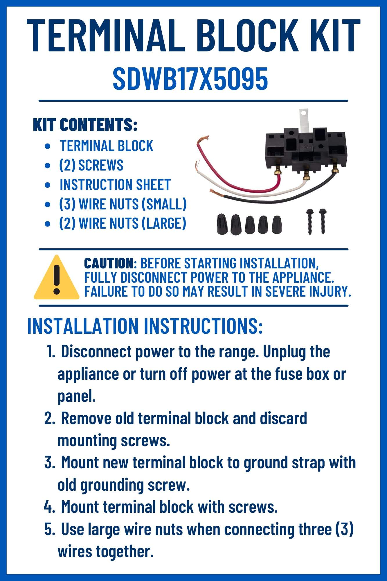 SDWB17X5095 wb17x5095-wb17x0001-range-terminal-block-kit view 81