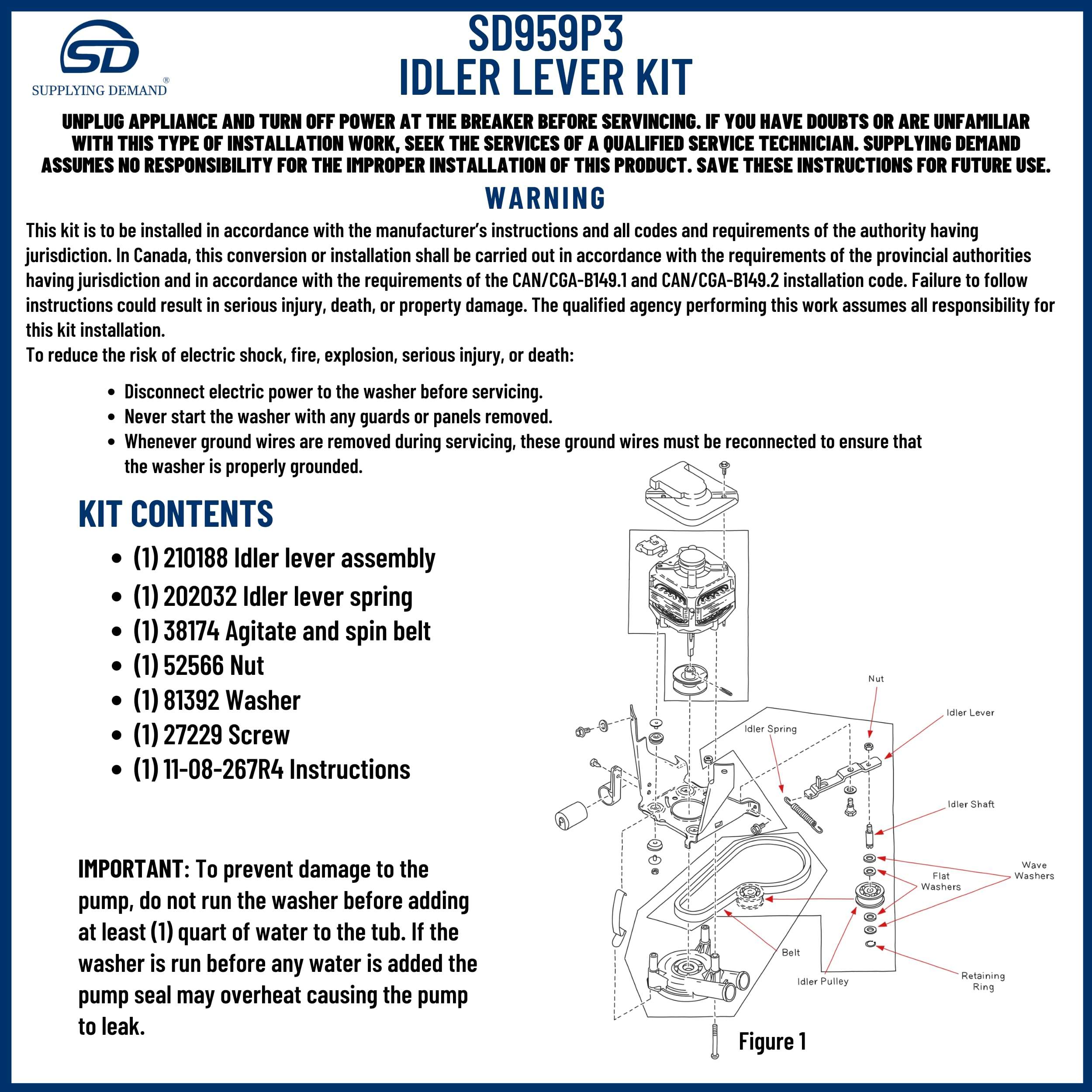 SD959P3 959p3-oem17956182-washer-idler-kit-with-belt view 31