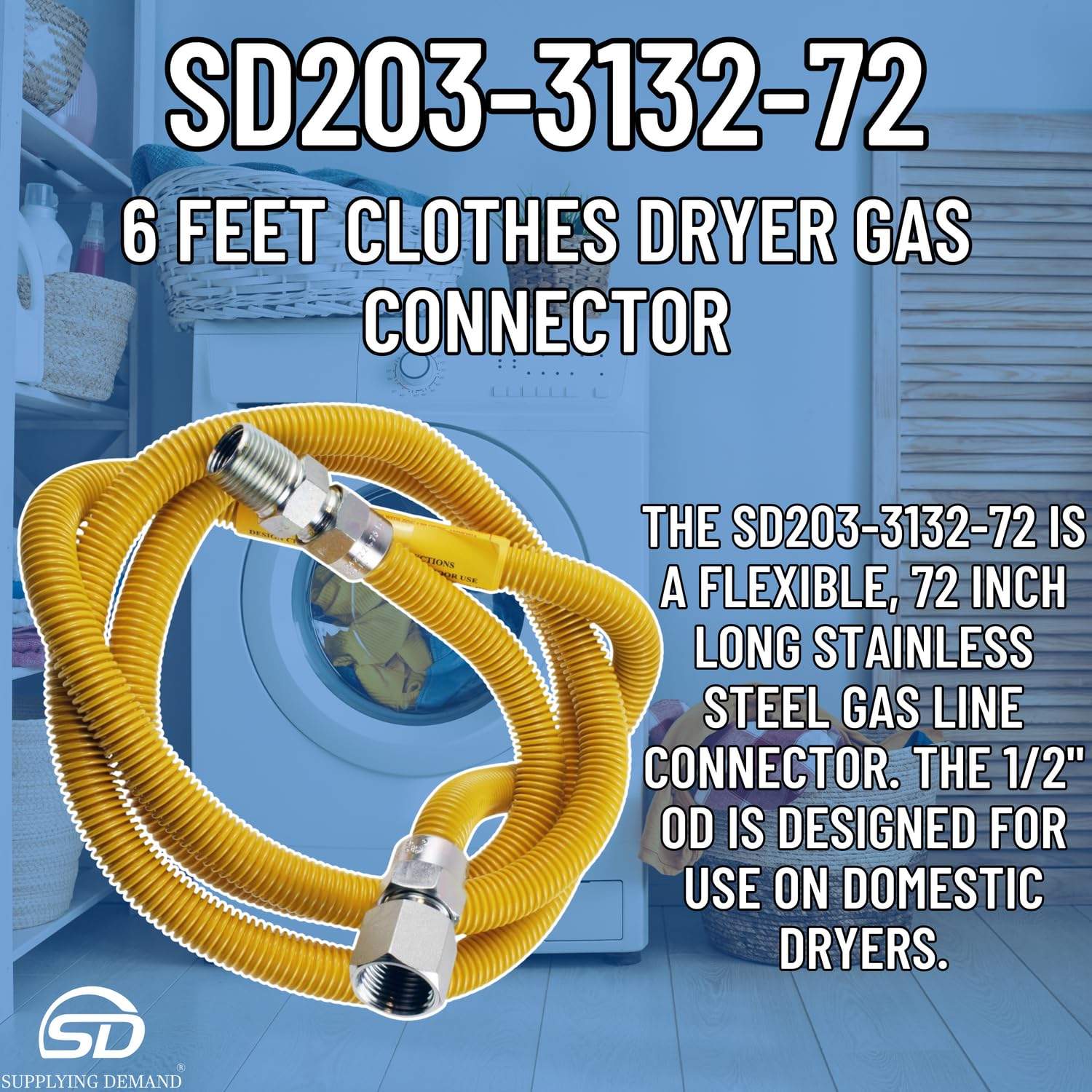 SD203-3132-72 203-3132-72-dryer-gas-connector view 11