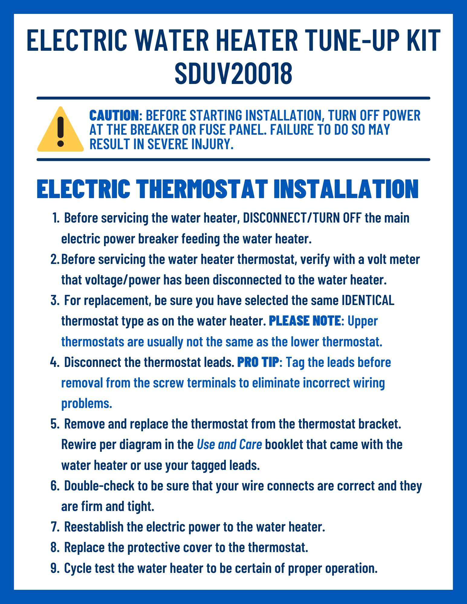 SDUV20018 uv20018-water-heater-tune-up-kit view 71