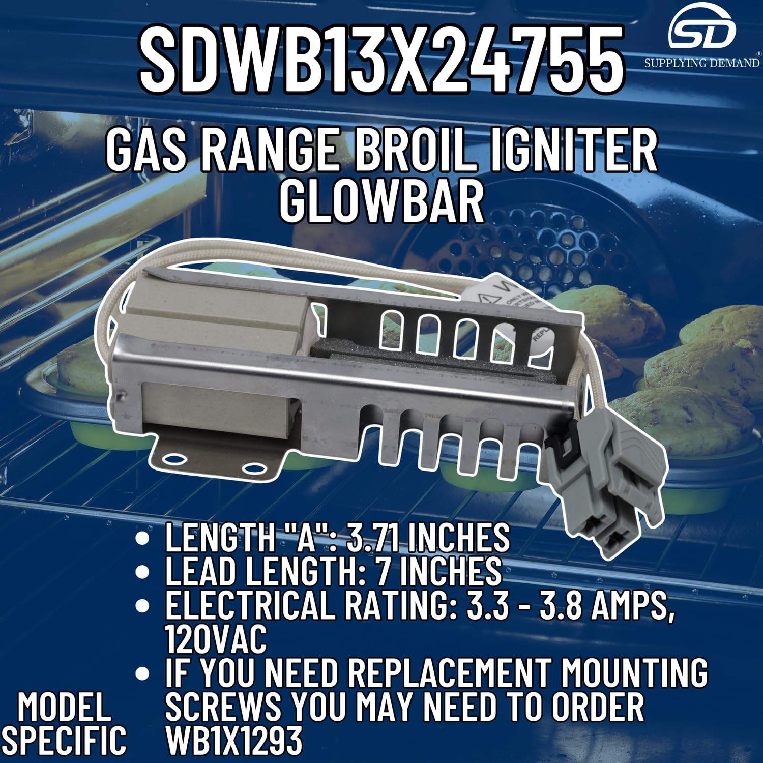 SDWB13X24755 wb13x24755-4379285-range-broil-igniter-glowbar view 81