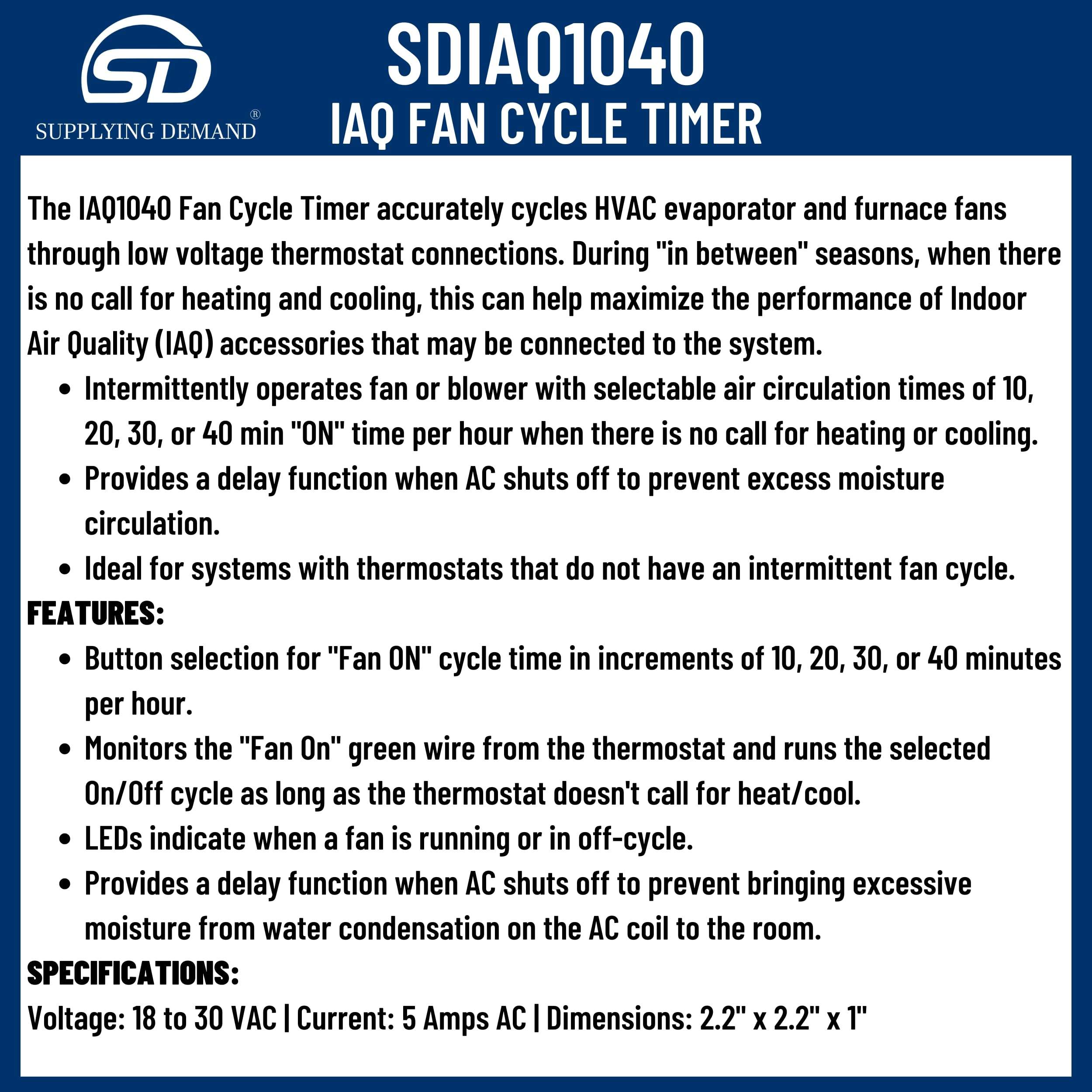 SDIAQ1040 iaq1040-hvac-evaporator-fan-timer view 21