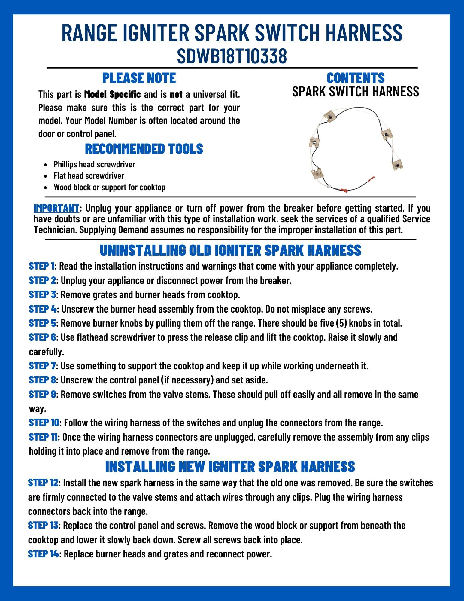 SDWB18T10338 wb18t10338-wb18t10245-range-igniter-spark-switch-assembly view 61