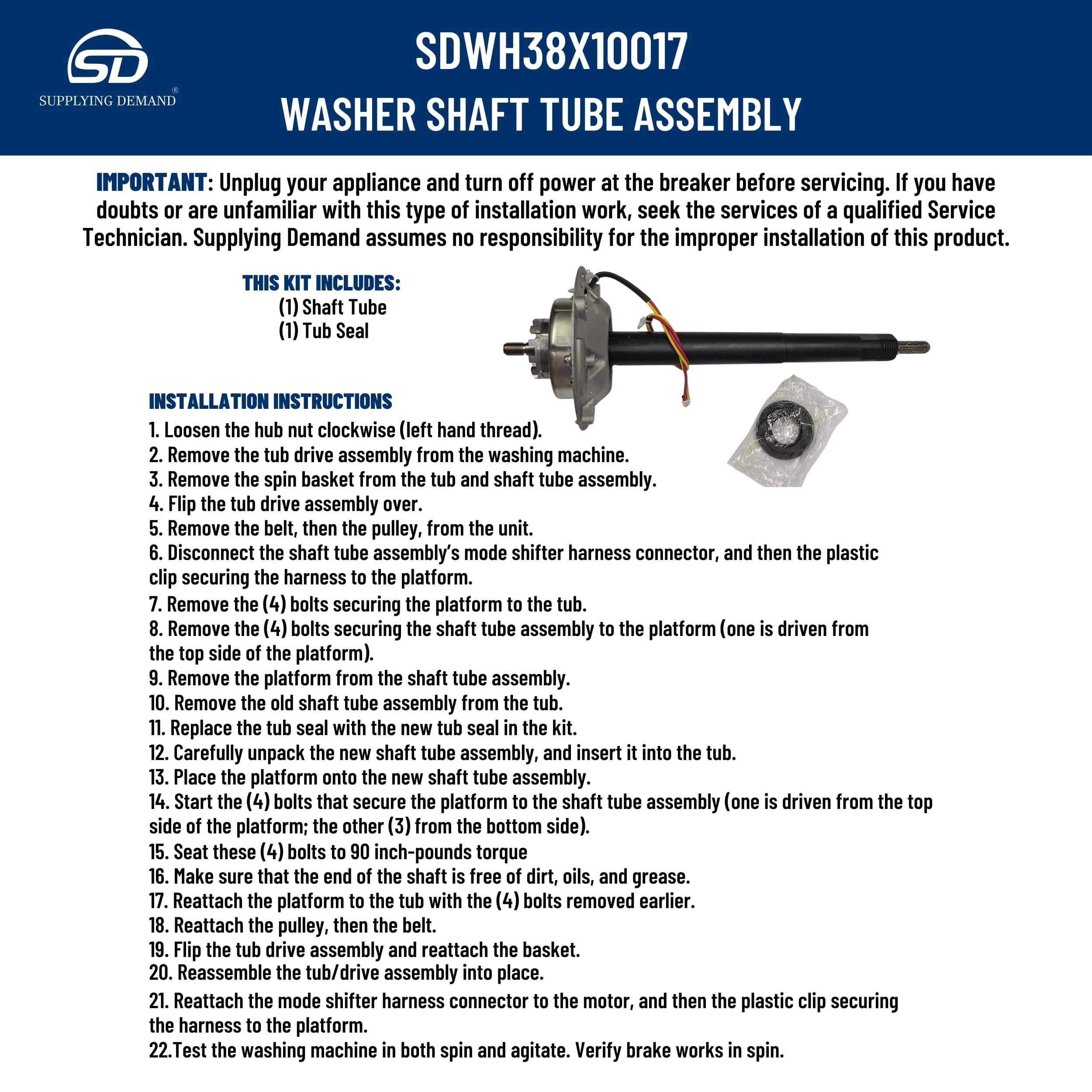 SDWH38X10017 wh38x10017-1475792-washer-drive-shaft-shifter-assembly view 21