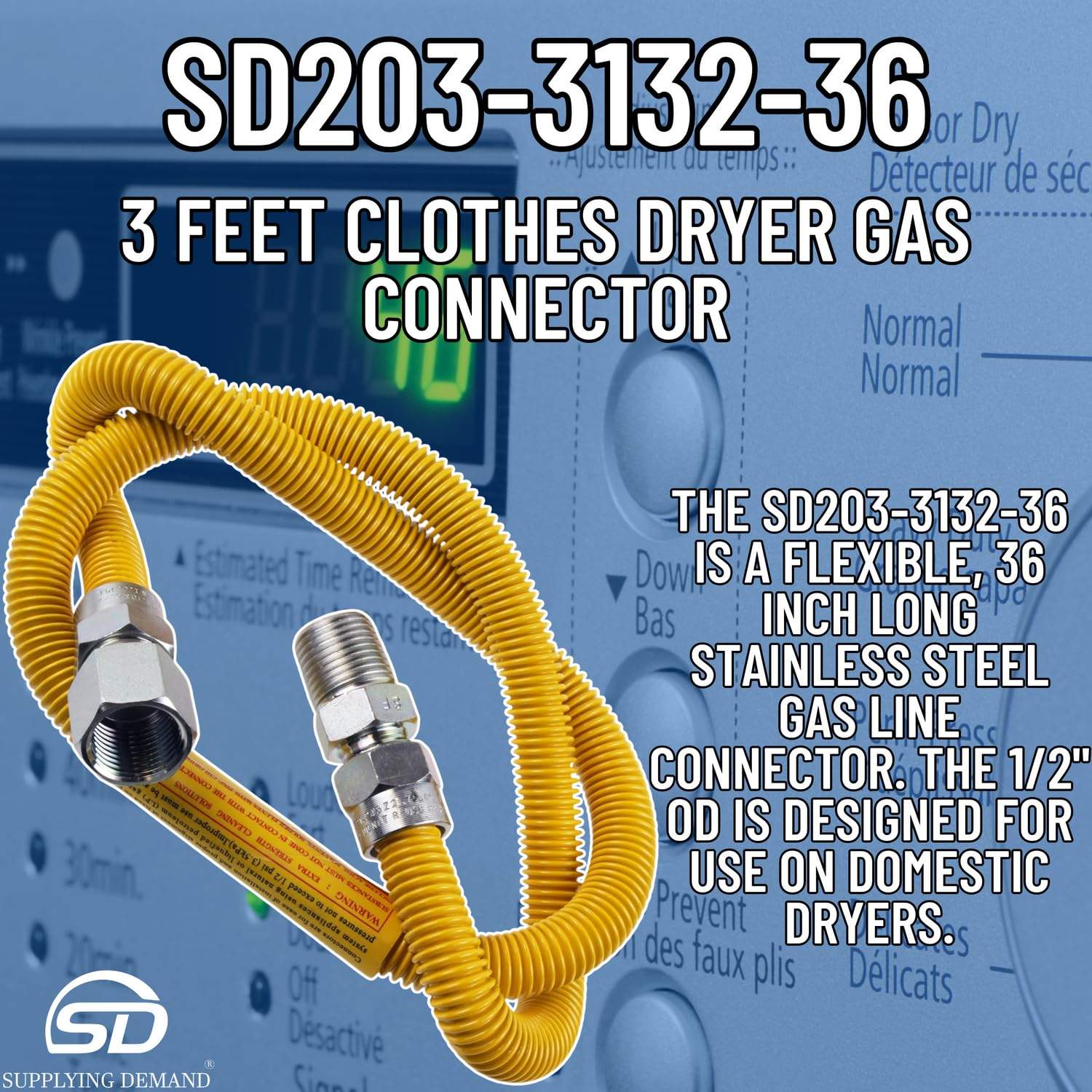 SD203-3132-36 203-3132-36-dryer-gas-connector view 11