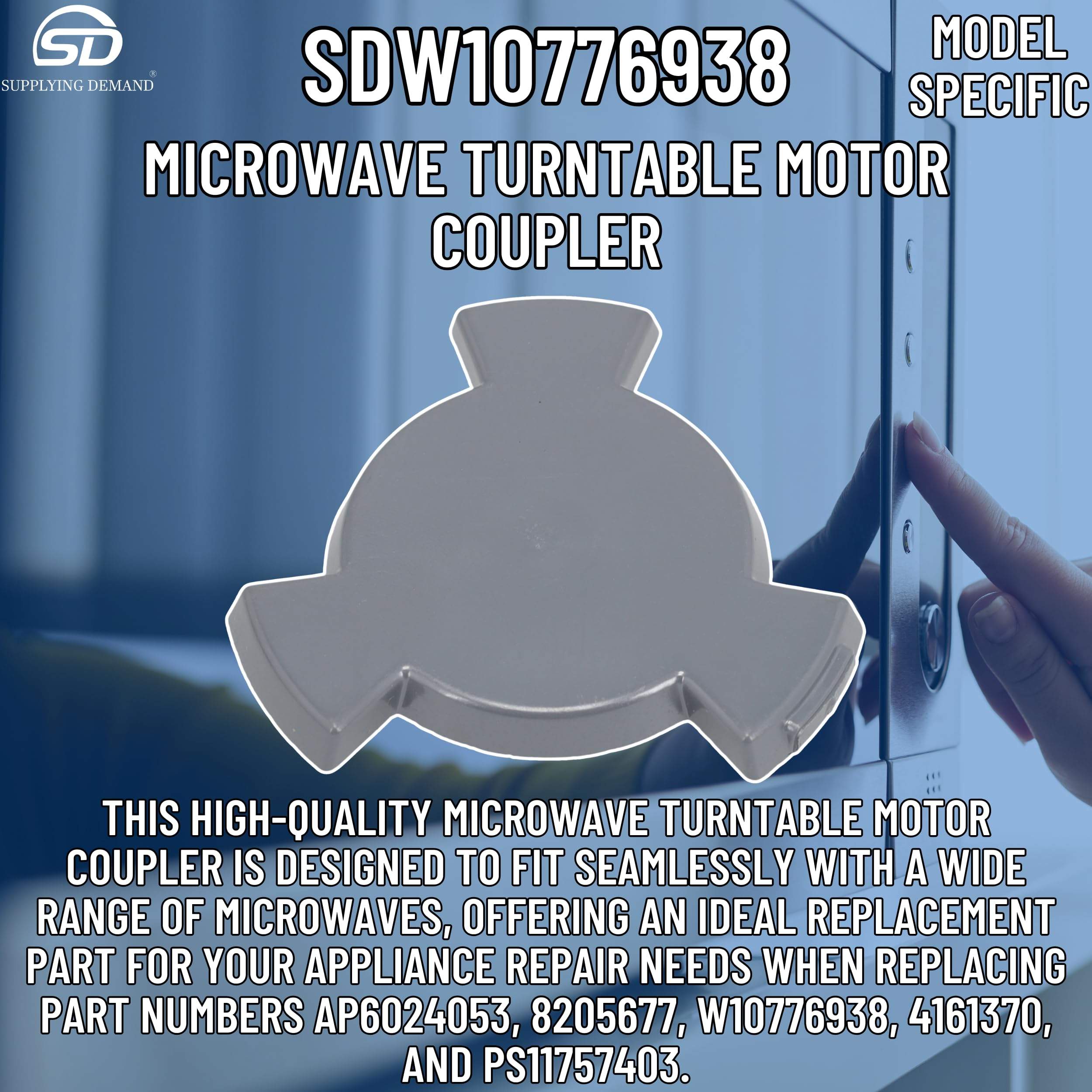 SDW10776938 w10776938-ap6024053-microwave-turntable-motor-coupler view 21