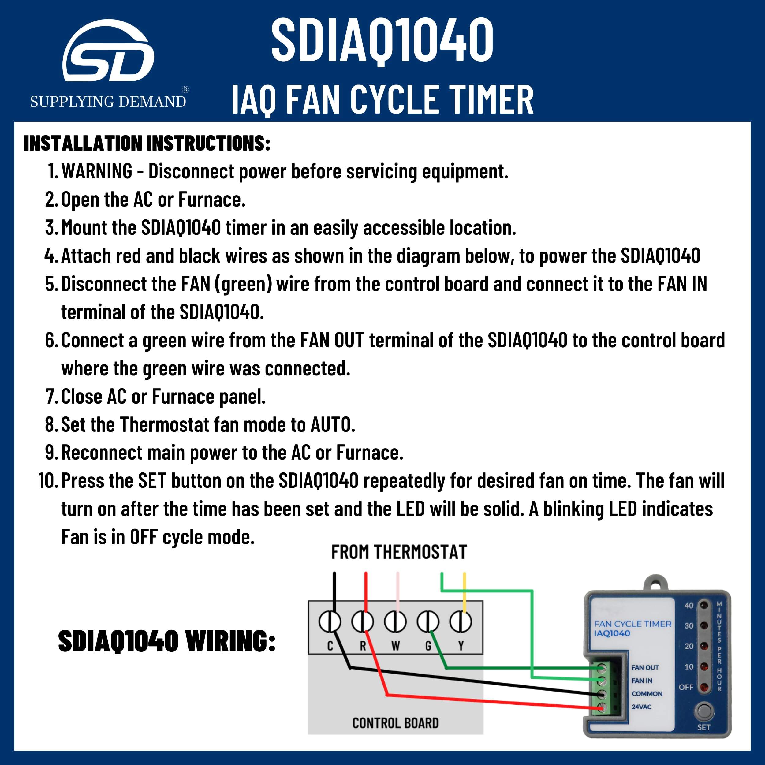 SDIAQ1040 iaq1040-hvac-evaporator-fan-timer view 51
