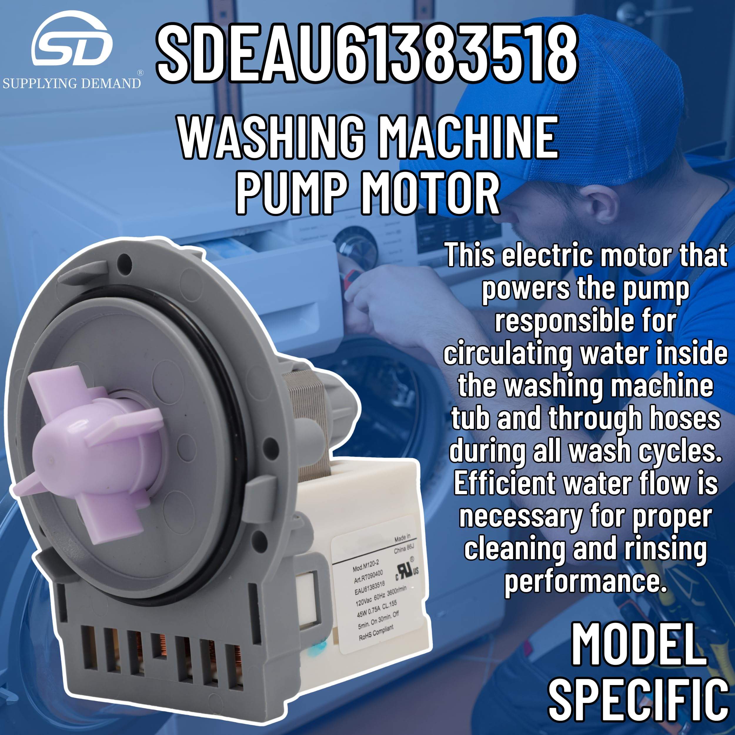 SDEAU61383518 eau61383518-4681ea2002h-washer-drain-pump-motor-only view 21