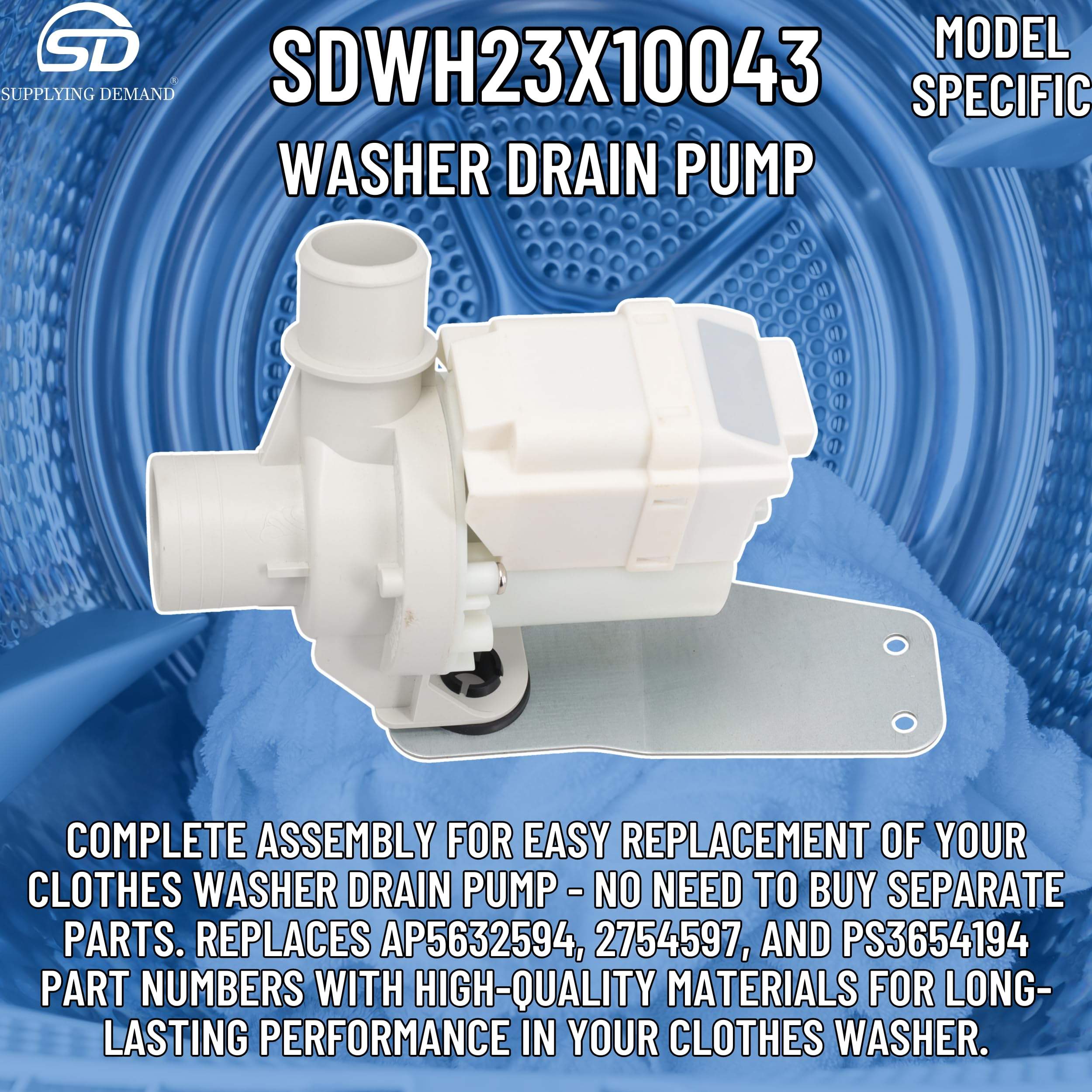 SDWH23X10043 wh23x10043-2754597-washer-drain-pump-assembly view 21