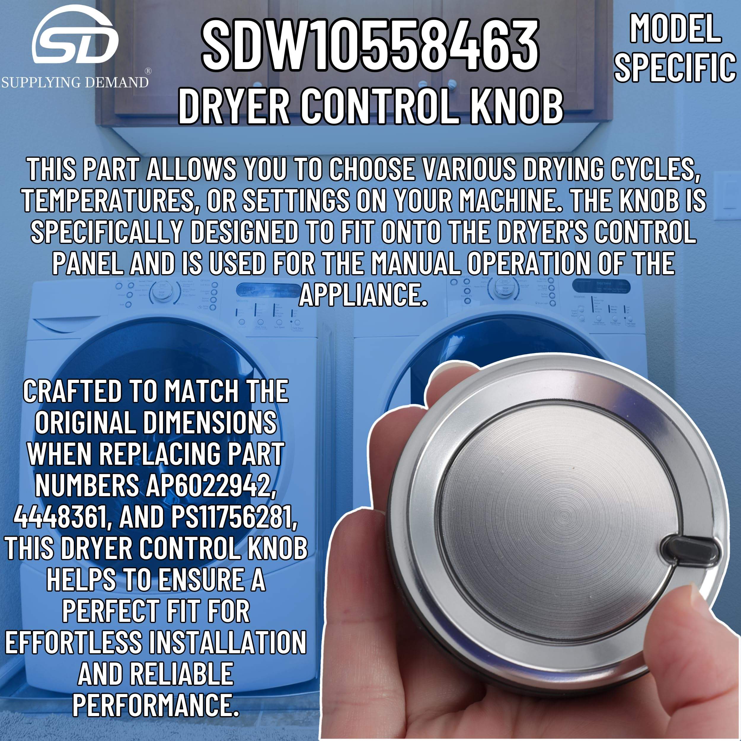 SDW10558463 w10558463-4448361-dryer-control-knob view 61