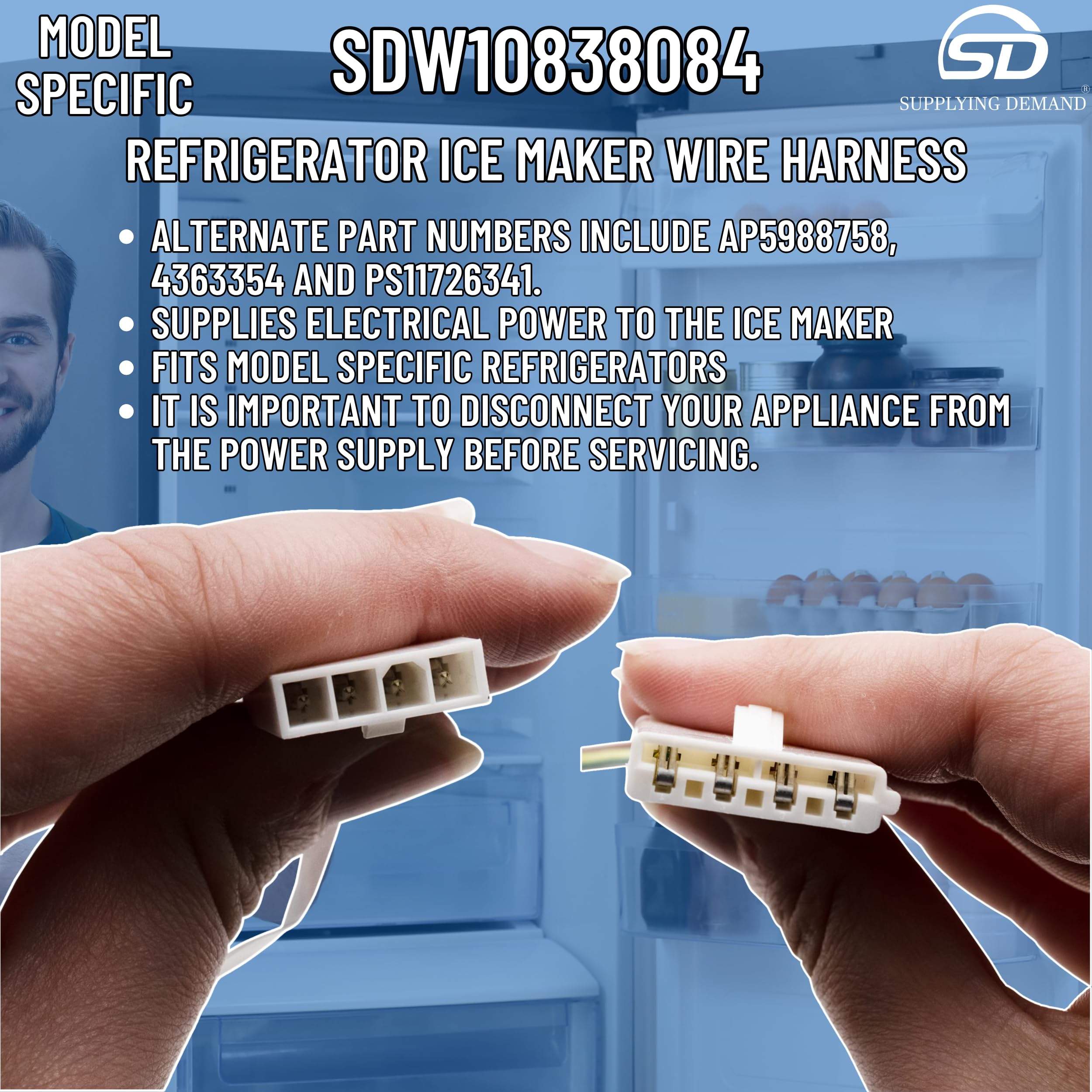 SDW10838084 w10838084-w10508644-refrigerator-ice-maker-wire-harness view 71