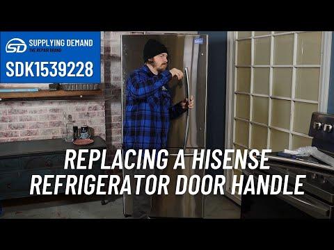 How to Replace a Refrigerator Door Handle on a Hisense Refrigerator Appliance Model HBM17158SS