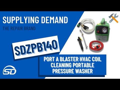 Supplying Demand ZPB140 Port A Blaster HVAC Coil Cleaning Portable Pressure Washer Demonstration