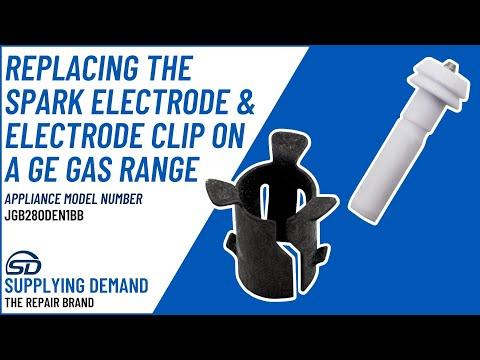 How to Replace A Spark Electrode &amp; Electrode Clip on a GE Gas Range Model JGB280DEN1BB