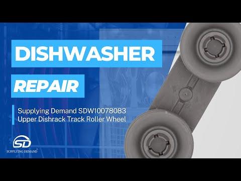 How To Install Supplying Demand SDW10078083 Dishwasher Upper Dishrack Track Roller Wheel and Bracket