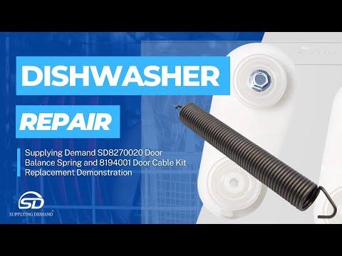 How To Install Supplying Demand SD8270020 Dishwasher Door Balance Spring and 8194001 Demonstration
