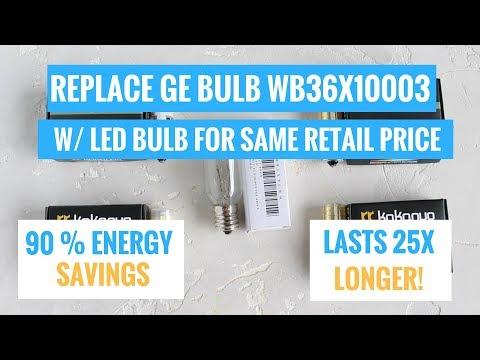 Replace GE WB36X10003 Microwave Light Bulb w/ LED Bulb &amp; SAVE MONEY $$$$!