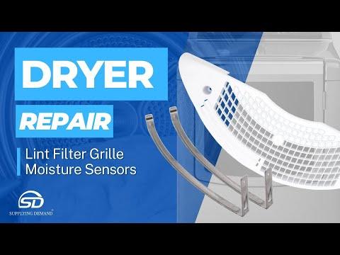 How To Replace the Lint Filter Grille and 3387223 Moisture Sensors on Clothes Dryer Model WED8900BC0