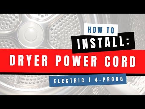 How To Install a Dryer Power Cord | 4-prong Electric Clothes Dryer Power Cord