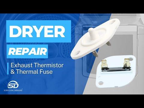 How To Replace the 8577274 Thermistor and 3390719 Thermal Fuse on Whirlpool Dryer Model WED8900BC0