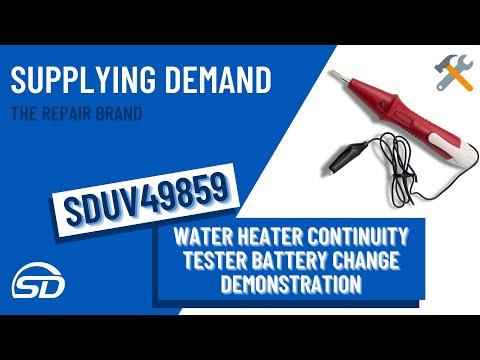 Supplying Demand UV49859 Water Heater Continuity Tester Battery Change Demonstration