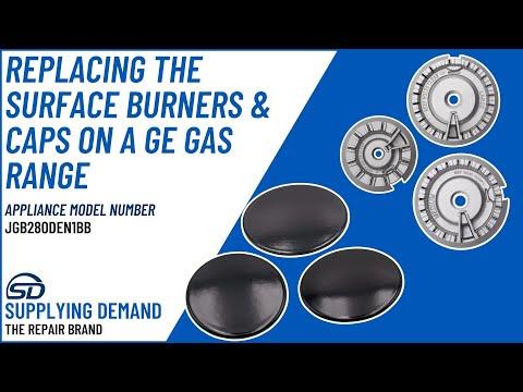 How to Replace Surface Burners &amp; Burner Caps on a GE Gas Range Model JGB280DEN1BB