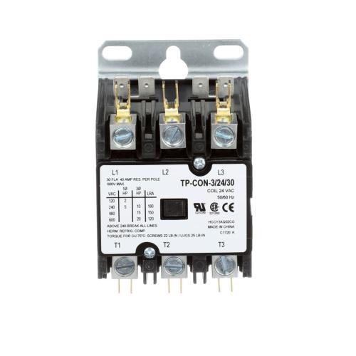 SDTP-CON-3/24/30 tp-con-3-24-30-hvac-contactor-3-pole-24v-30-amp