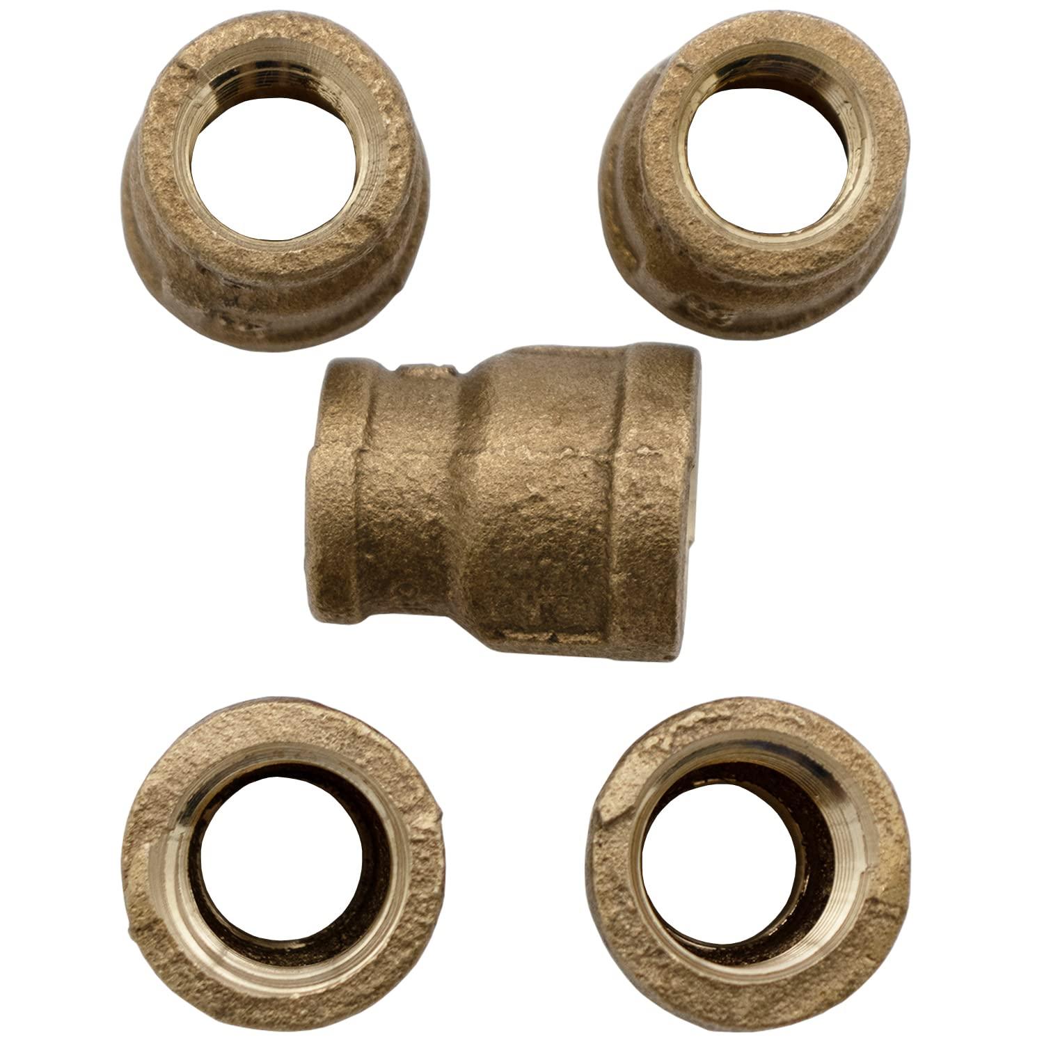 SD79887X5 79887x5-bronze-reducing-coupling-1-2-x-3-8-inch-5-pack