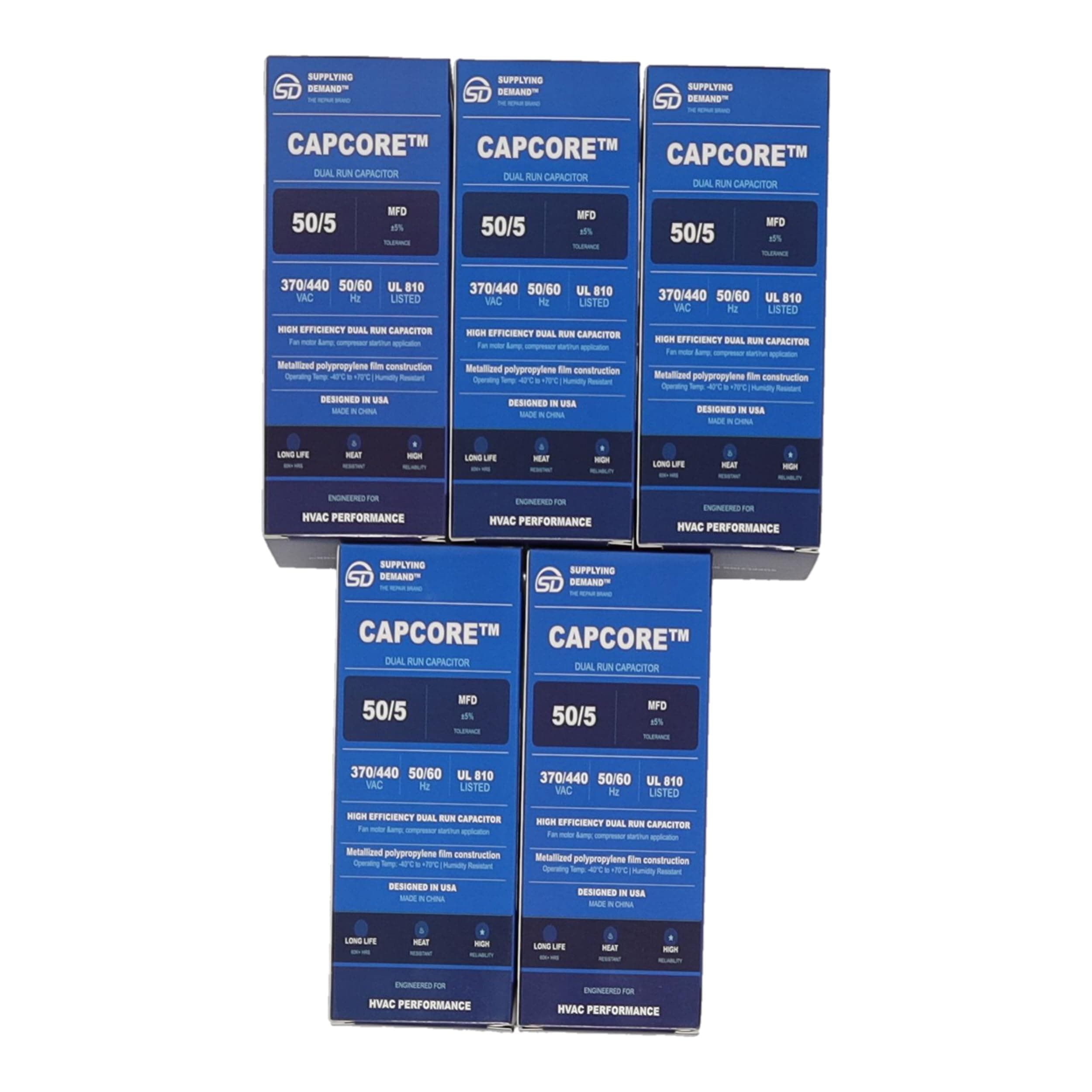 SDCBB65440V505UFX5 cbb65440v505ufx5-hvac-cbb65-440v-50/5uf-dual-run-capacitor-round-type-|-pro-pack-5-pack
