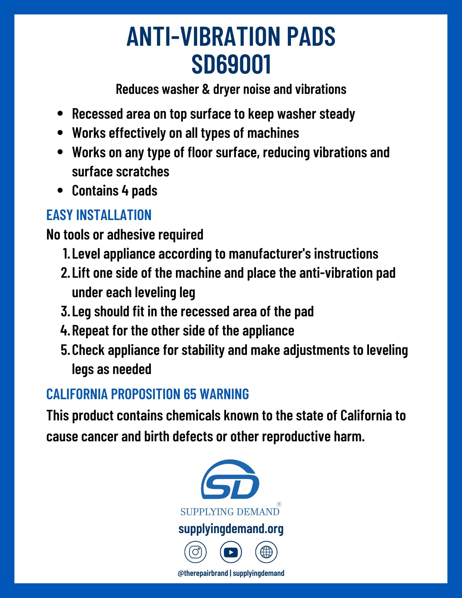 SD69001 69001-ap6034539-washer-dryer-vibration-pads view 31