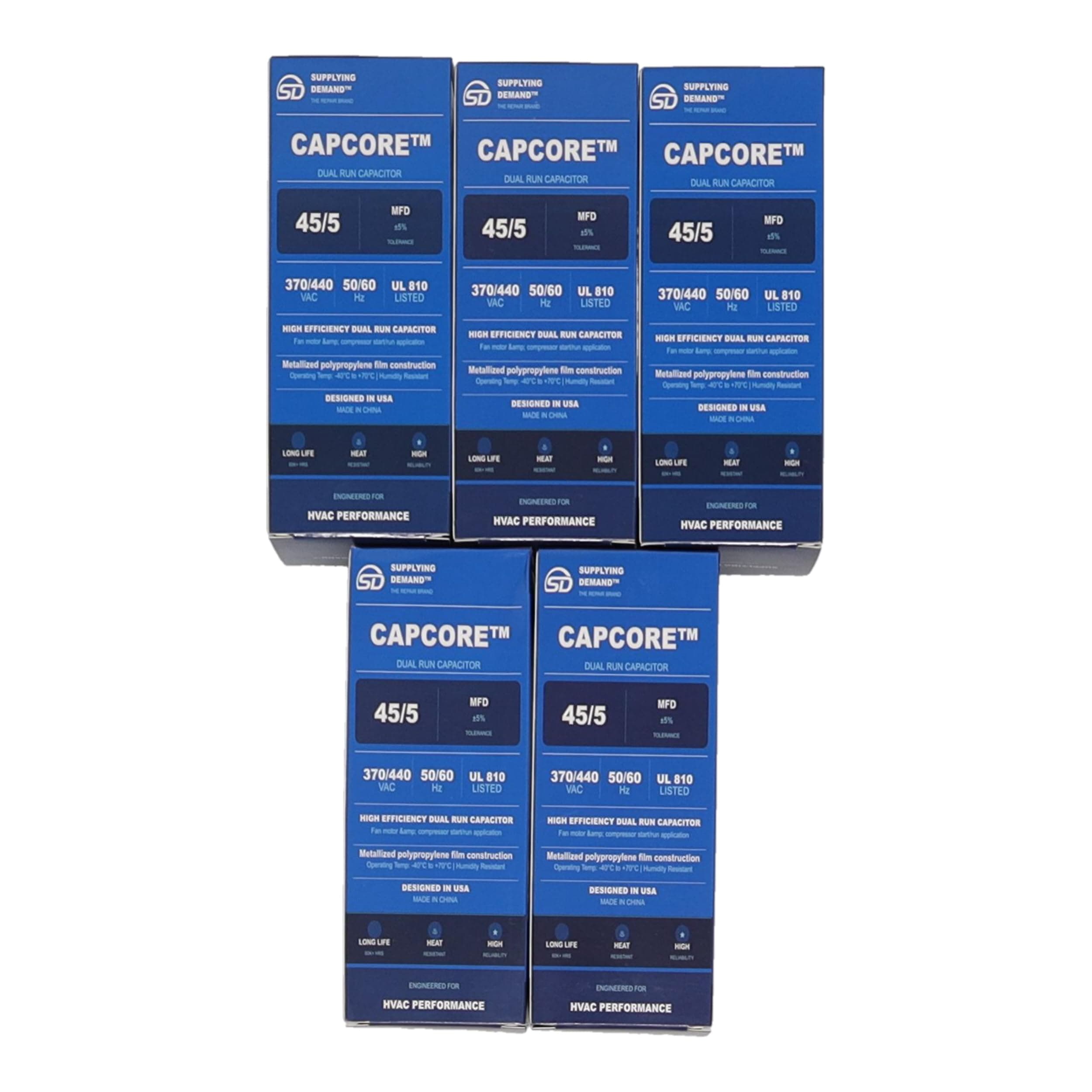 SDCBB65440V455UFX5 cbb65440v455ufx5-hvac-cbb65-440v-45/5uf-dual-run-capacitor-round-type-|-pro-pack-5-pack