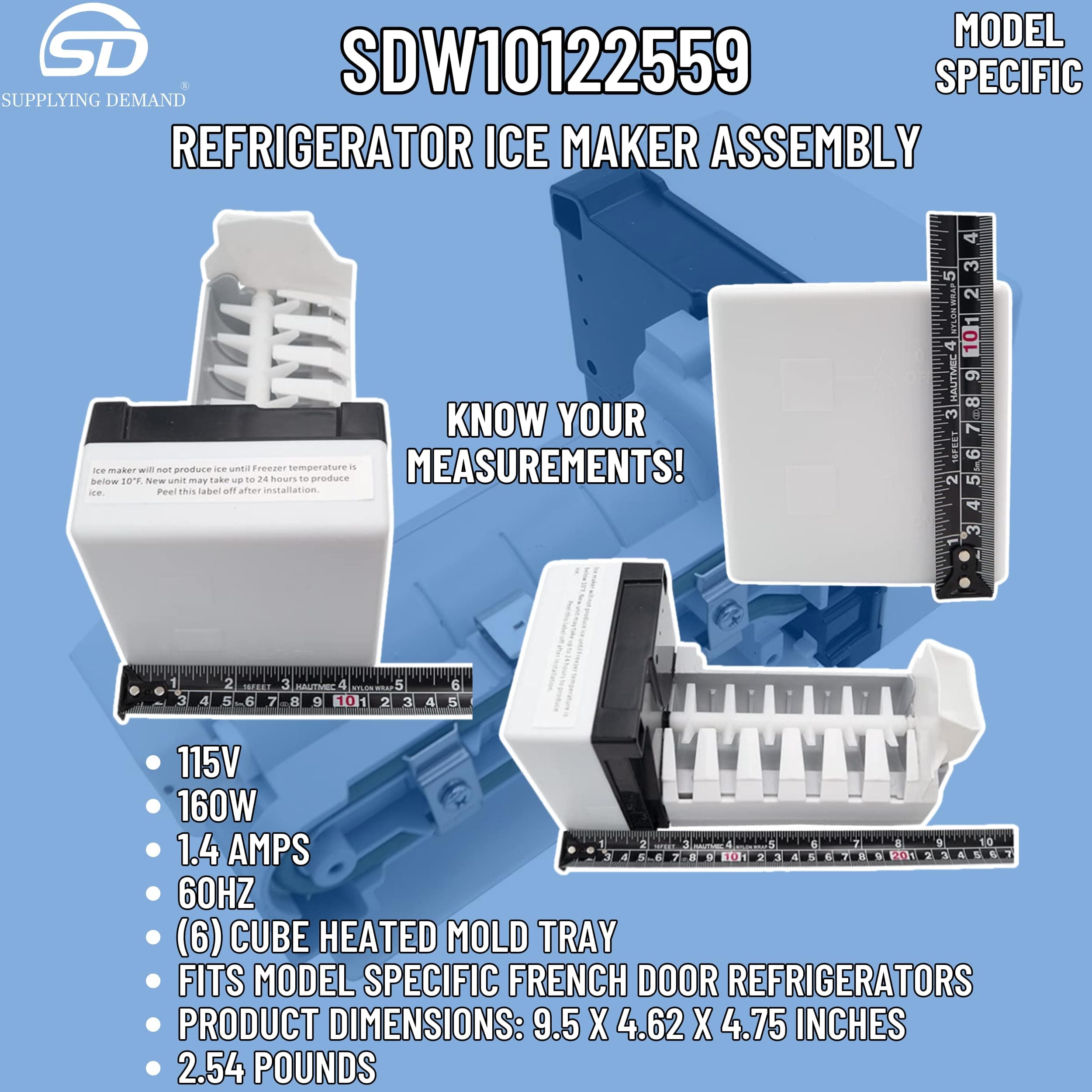 SDW10122559 w10122559-4440694-refrigerator-ice-maker-assembly view 31