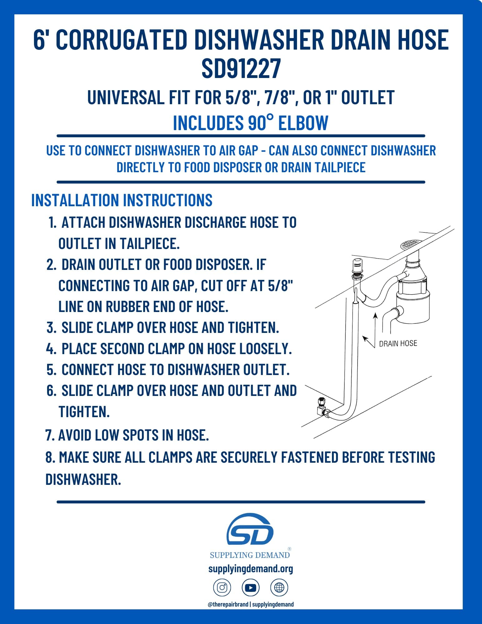 SD91227 91227-dishwasher-discharge-hose view 41