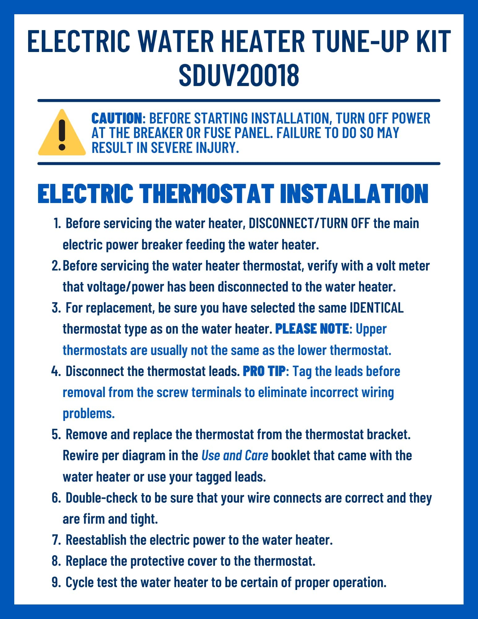 SDUV20018 uv20018-water-heater-tune-up-kit view 71